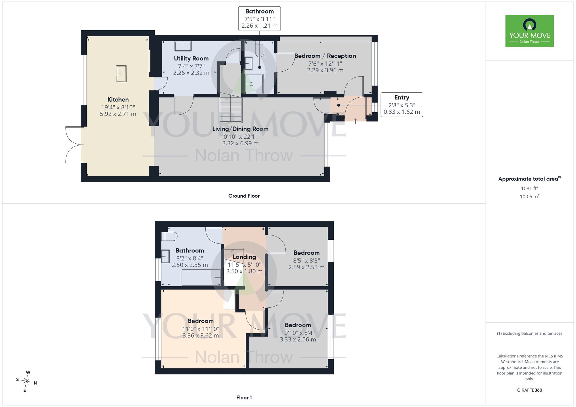 Floorplan of 4 bedroom Detached House to rent, St. Johns Road, Kettering, Northamptonshire, NN15