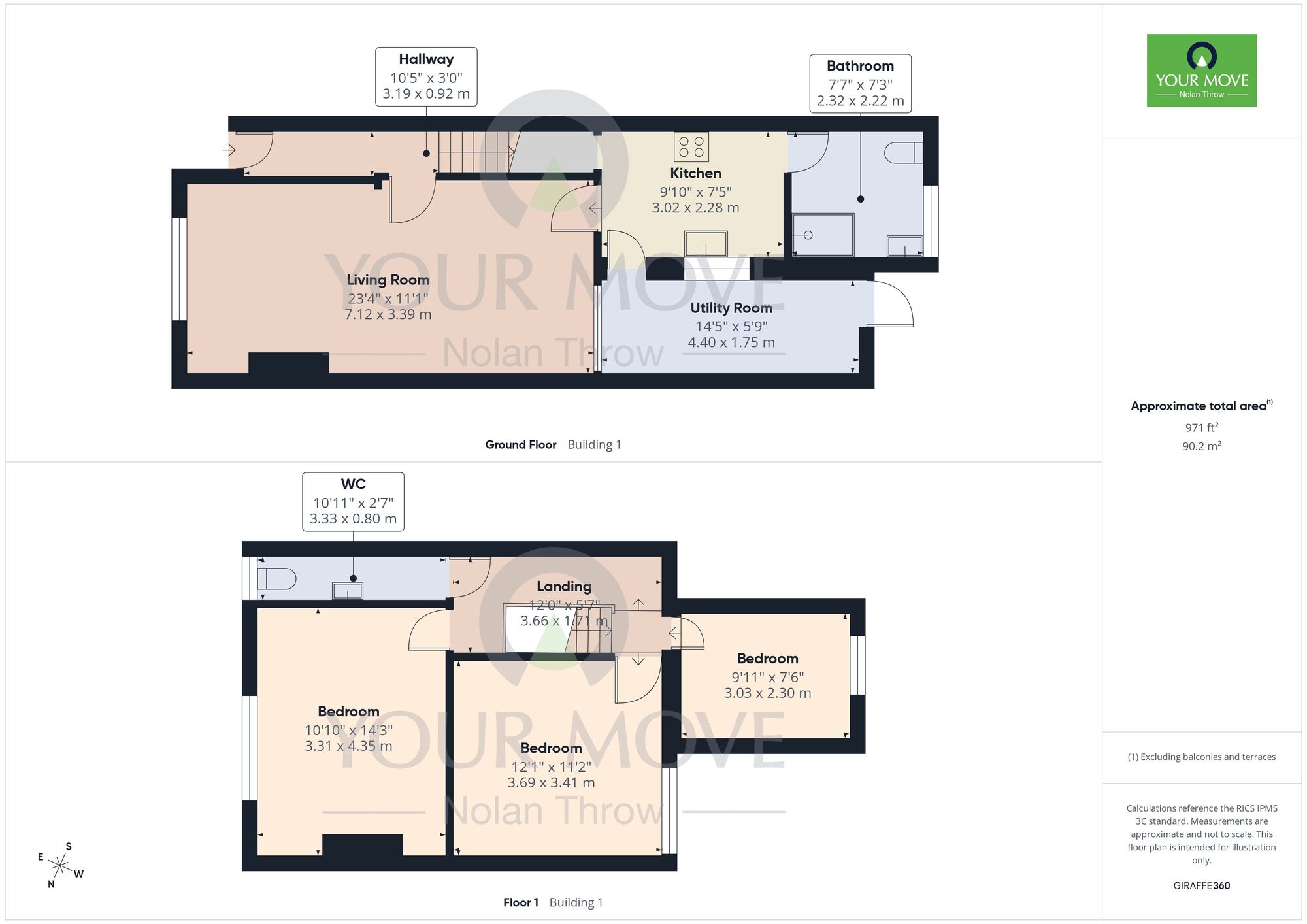 Floorplan of 3 bedroom Mid Terrace House for sale, Barnwell Street, Kettering, Northamptonshire, NN16