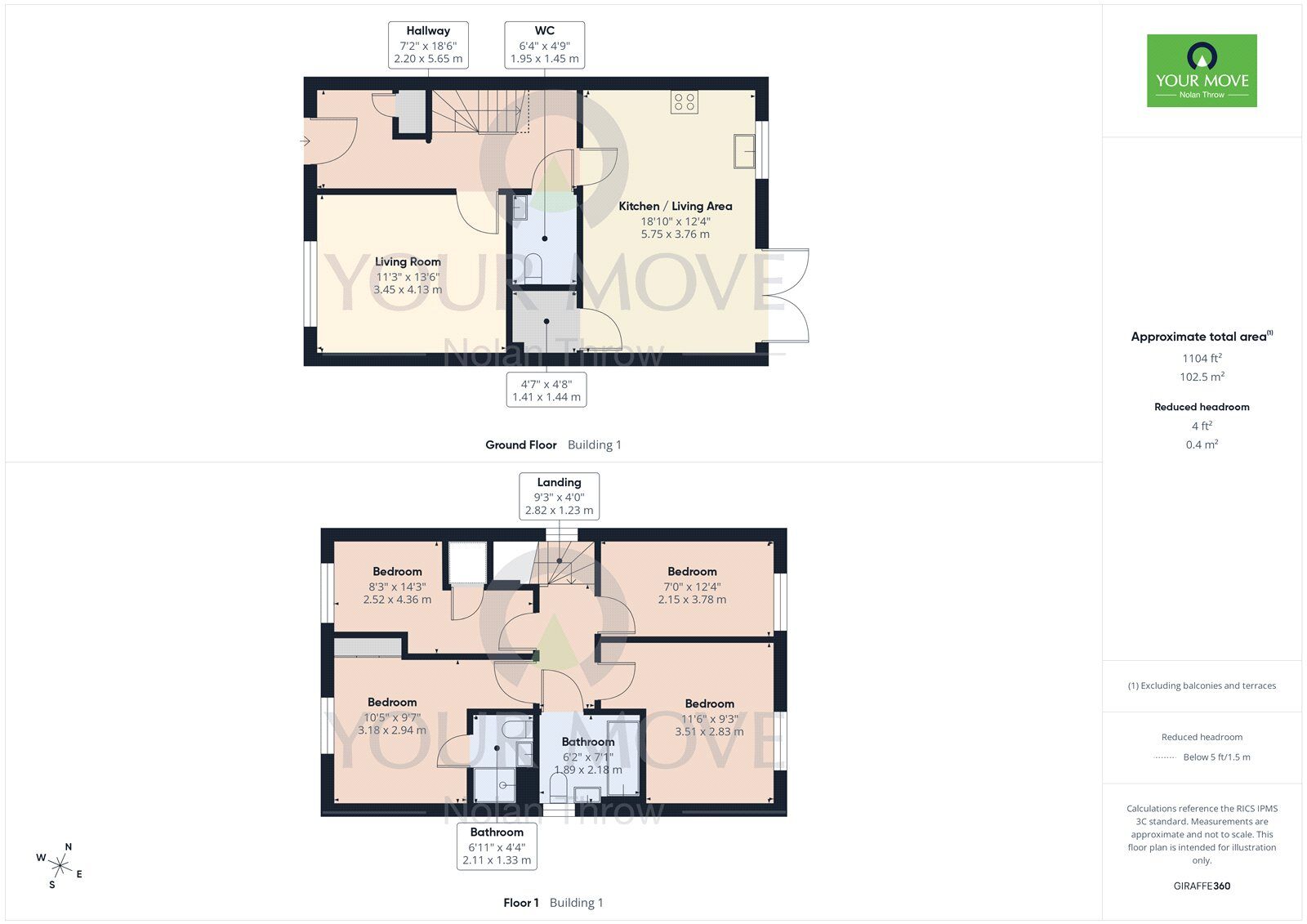 Floorplan of 4 bedroom Detached House for sale, Lowther Place, Kettering, Northamptonshire, NN16