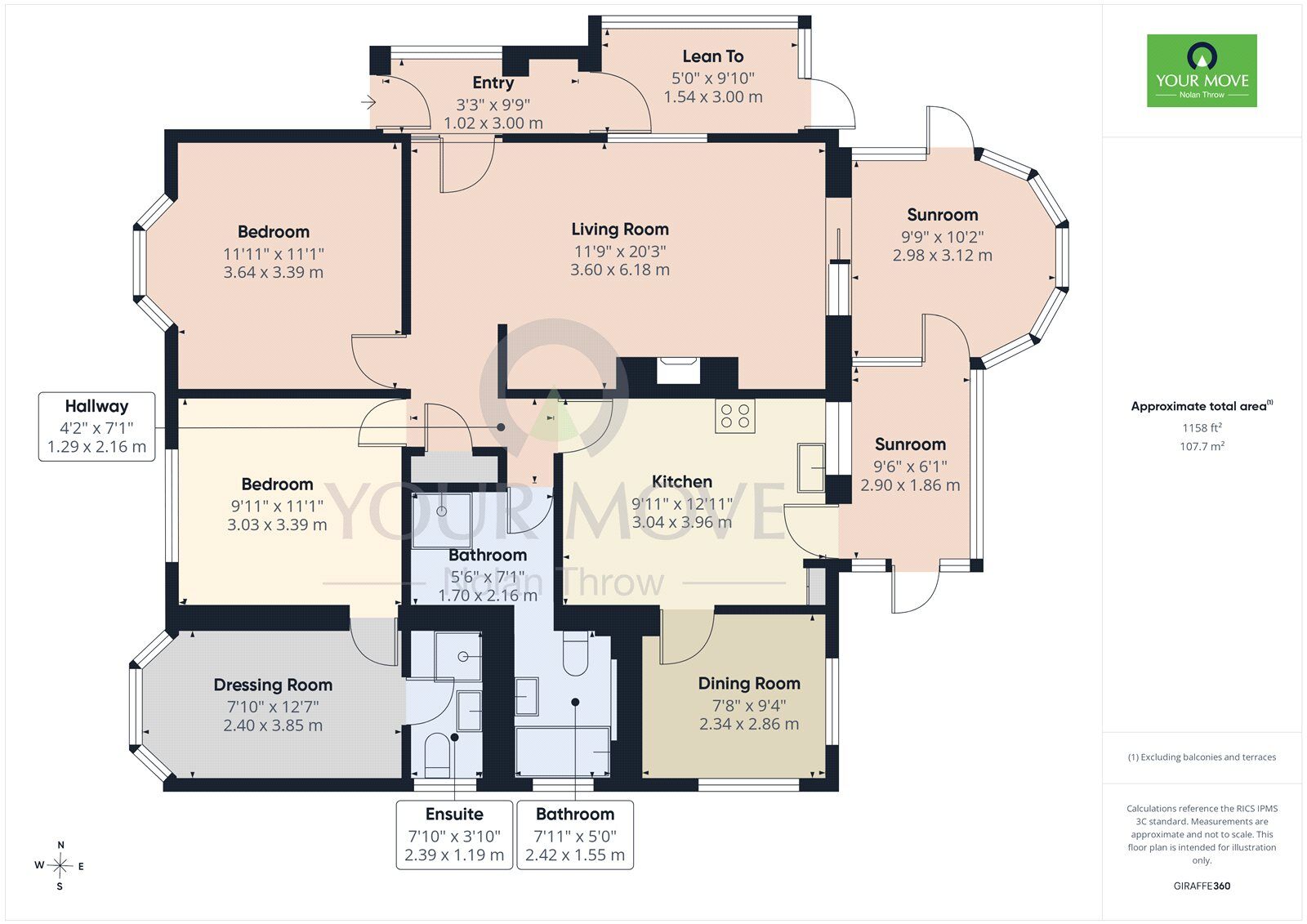 Floorplan of 2 bedroom Detached Bungalow for sale, Manor Road, Stanion, Northamptonshire, NN14