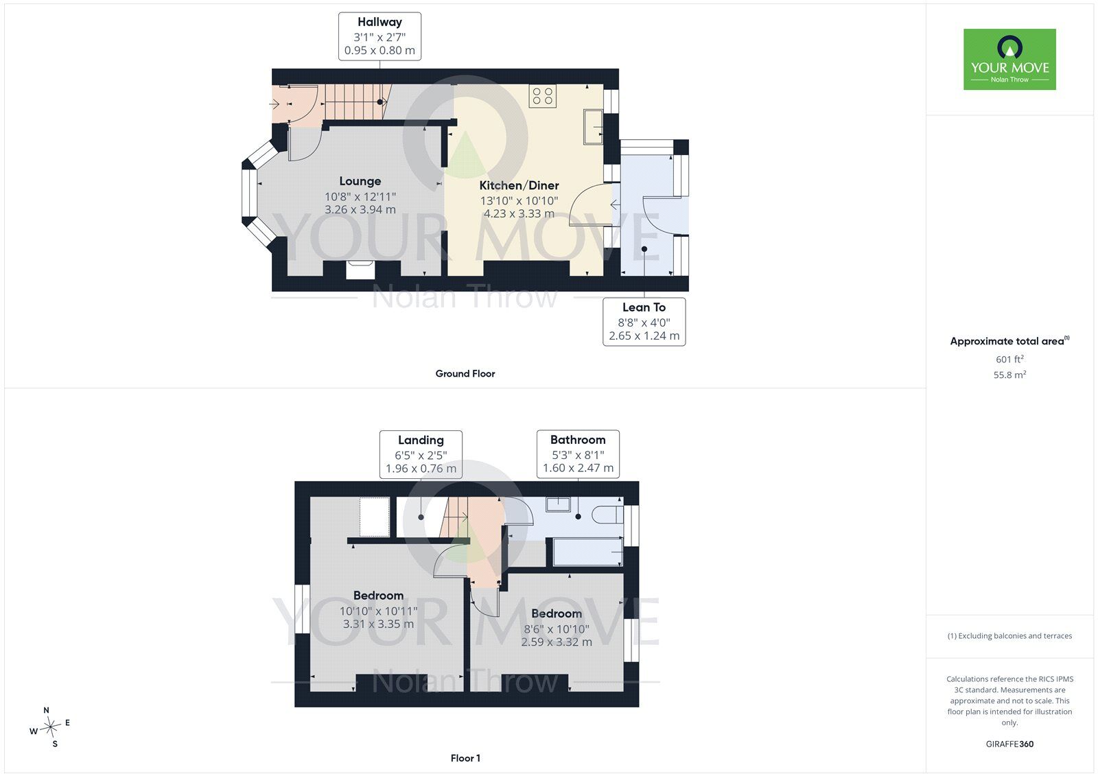 Floorplan of 2 bedroom Mid Terrace House for sale, Wilson Terrace, Kettering, Northamptonshire, NN16