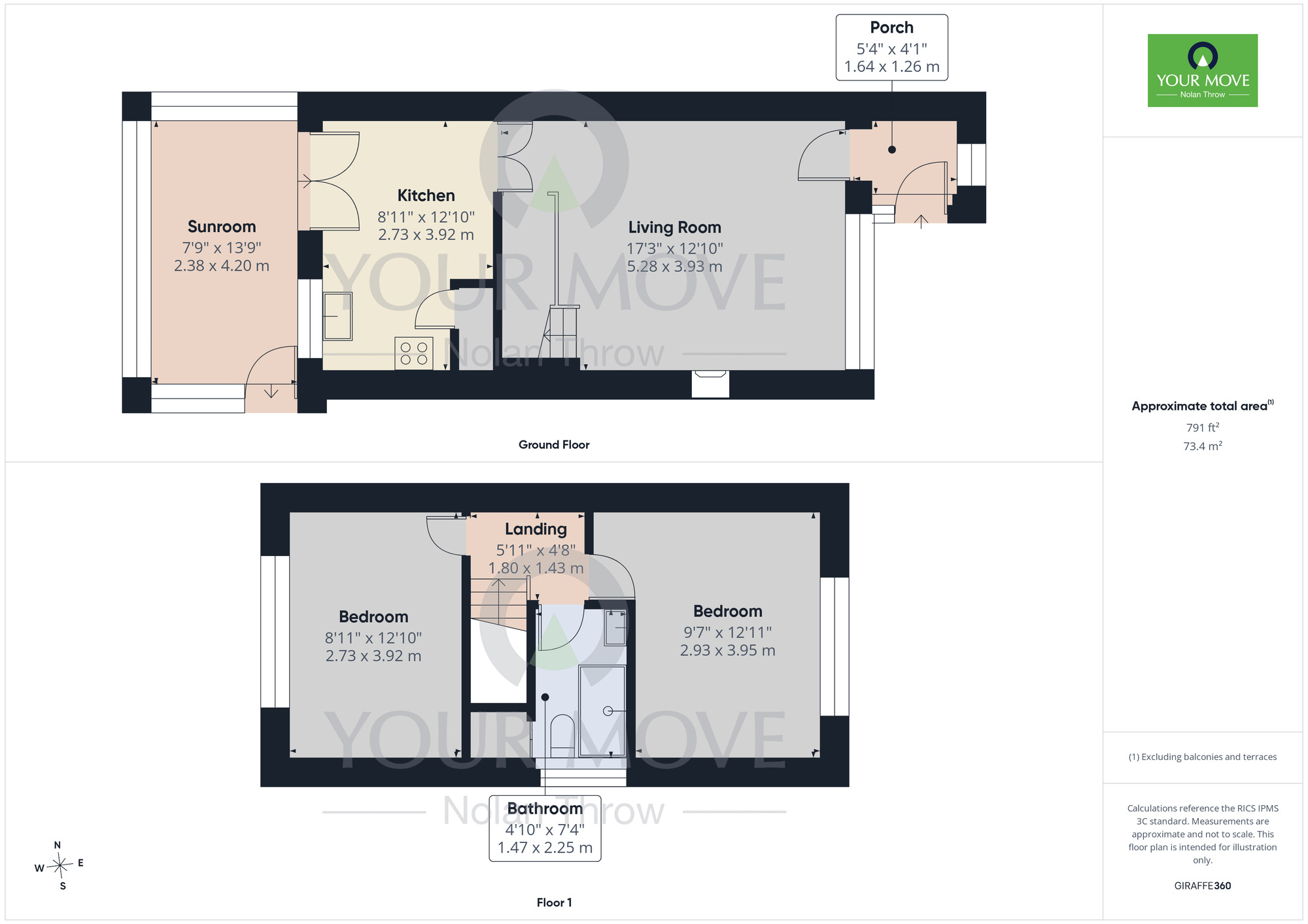 Floorplan of 3 bedroom Detached House for sale, North Park Drive, Kettering, Northamptonshire, NN16