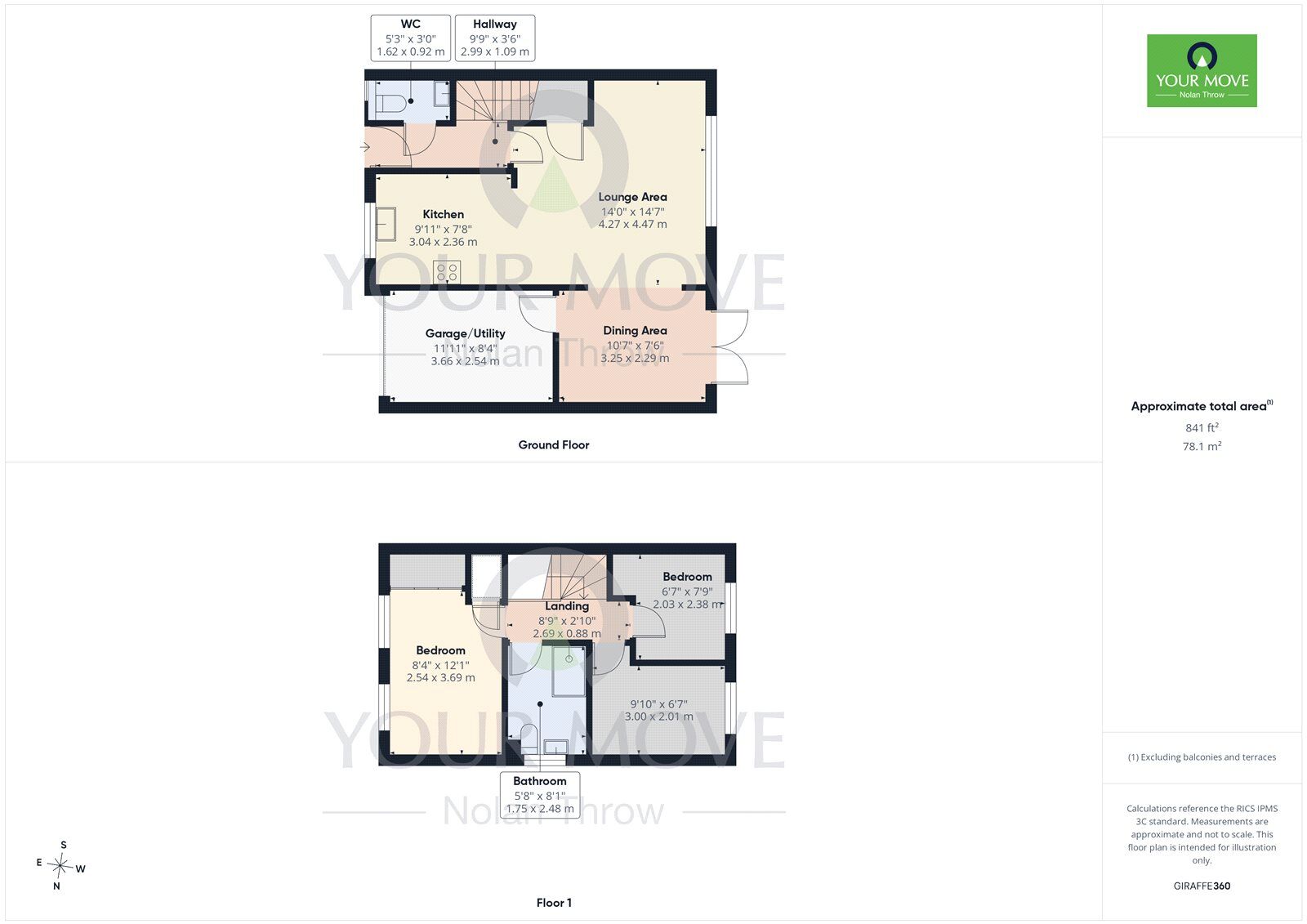 Floorplan of 3 bedroom Link Detached House for sale, Bath Road, Kettering, Northamptonshire, NN16