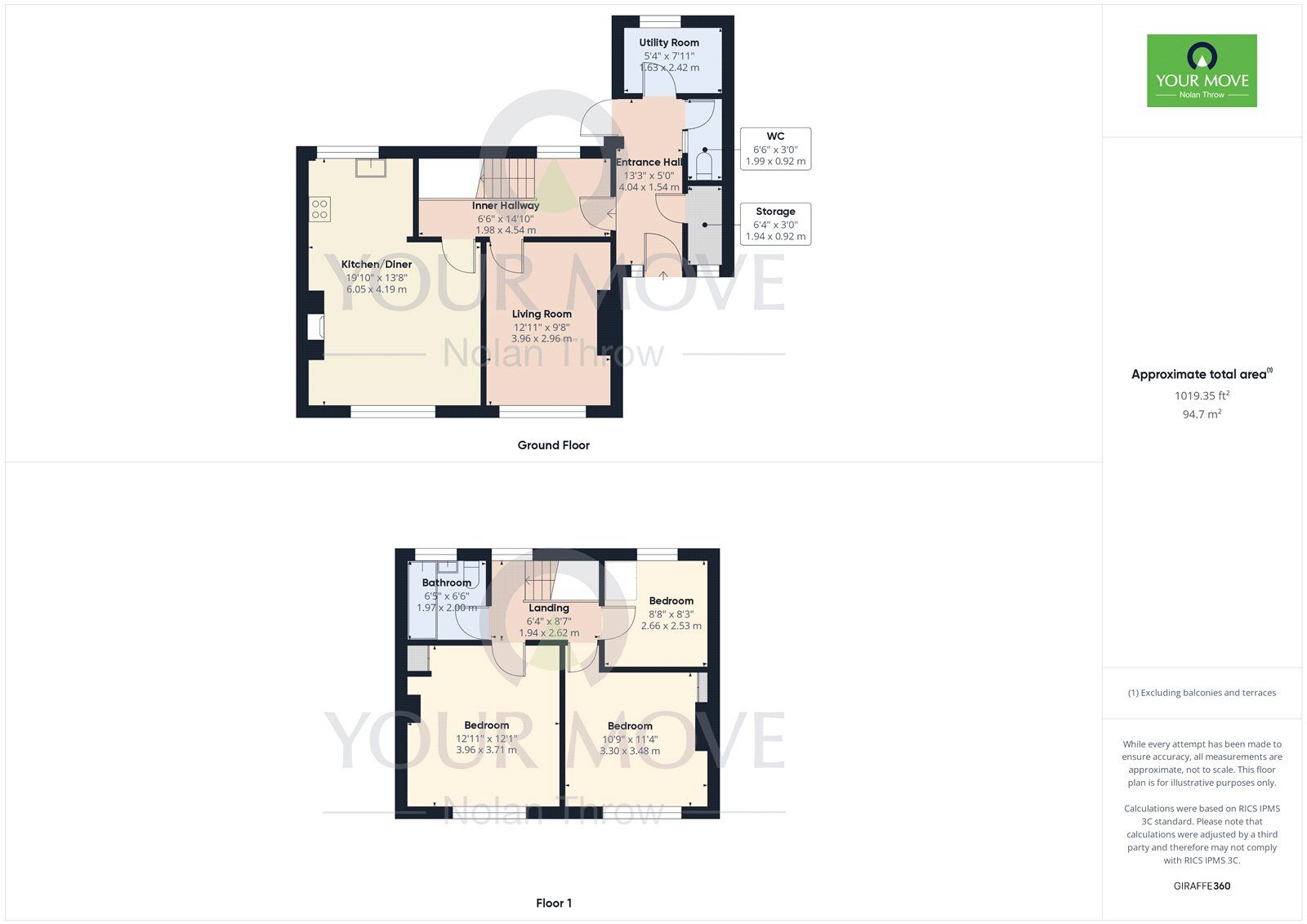 Floorplan of 3 bedroom Semi Detached House to rent, Manor Road, Rothwell, Northamptonshire, NN14