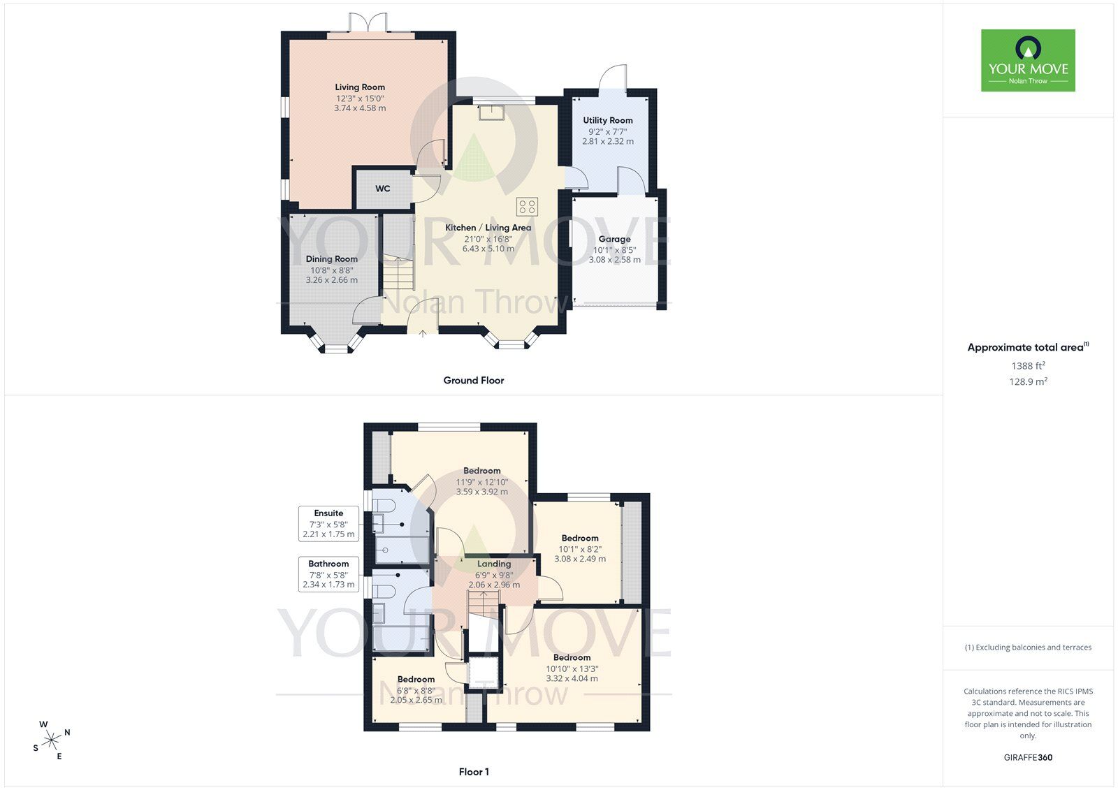 Floorplan of 4 bedroom Detached House for sale, Rathmine Court, Broughton, Northamptonshire, NN14