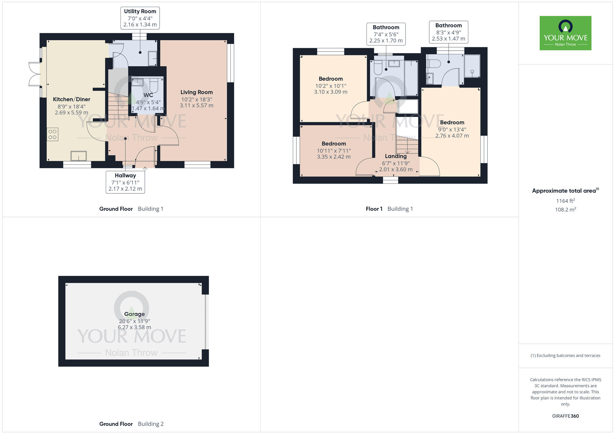 Floorplan of 3 bedroom Detached House for sale, Periwinkle Gardens, Desborough, Northamptonshire, NN14