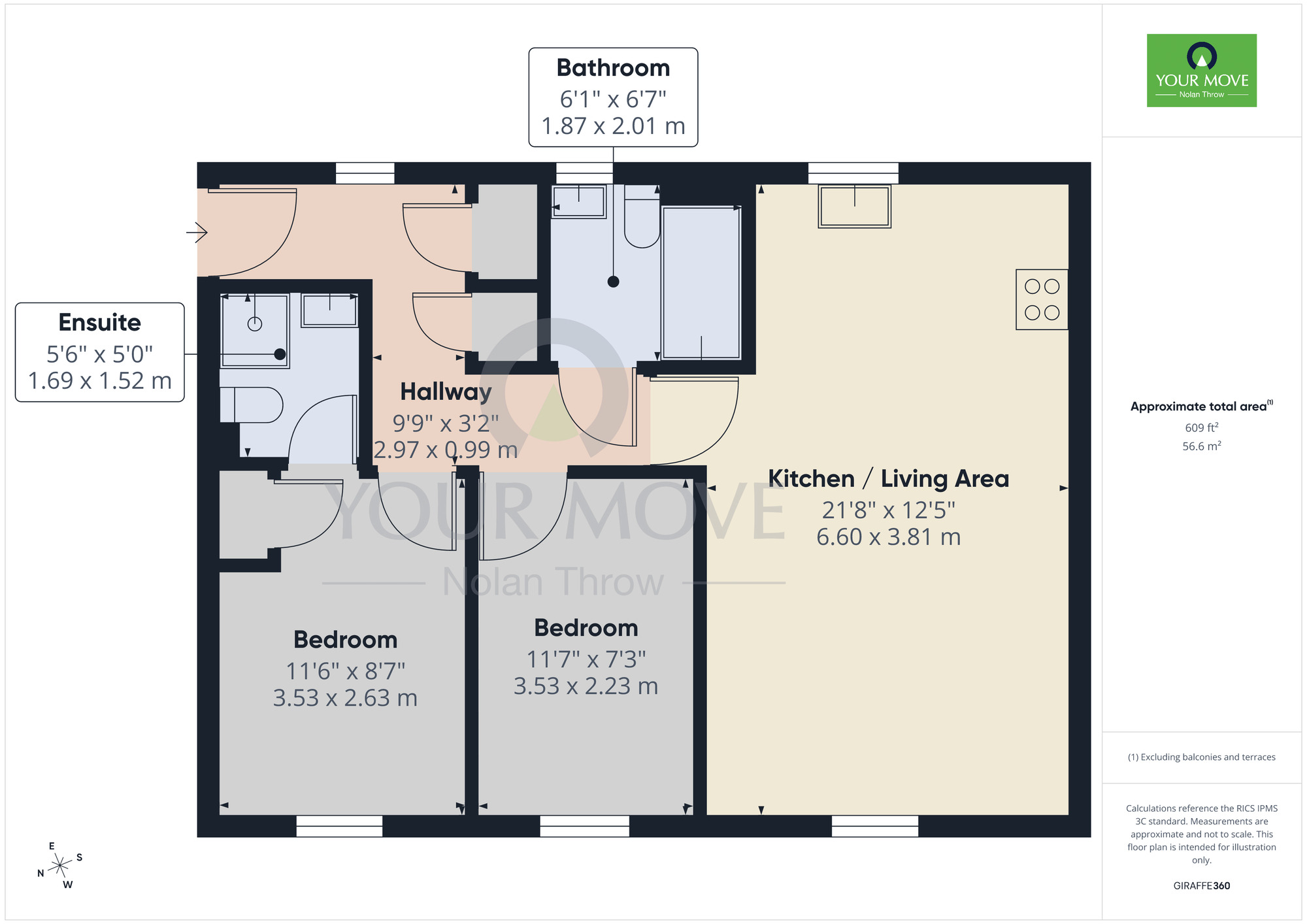 Floorplan of 2 bedroom Flat to rent, Horse Fair Lane, Rothwell, Northamptonshire, NN14