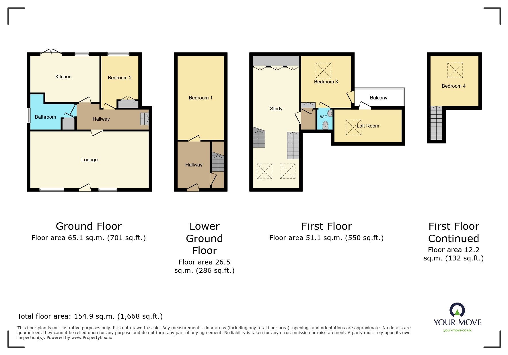 Floorplan of 4 bedroom Semi Detached House for sale, Spring Gardens Lane, Keighley, West Yorkshire, BD20