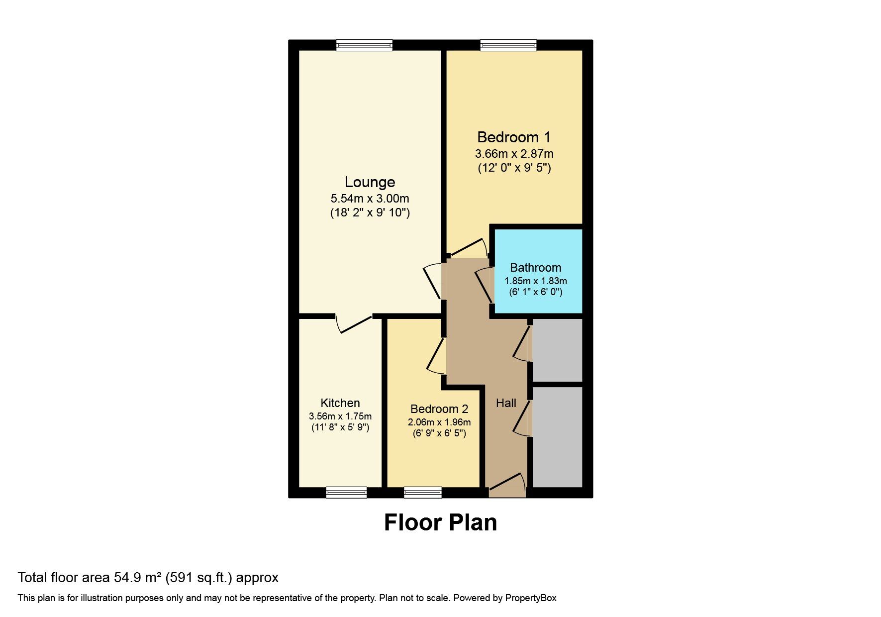 Floorplan of 2 bedroom  Flat for sale, Redman Garth, Haworth, West Yorkshire, BD22