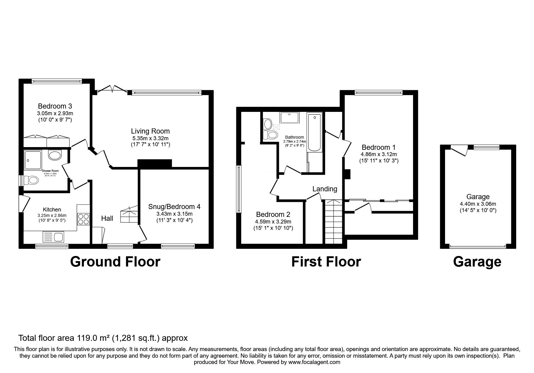 Floorplan of 4 bedroom Semi Detached House for sale, Shann Avenue, Keighley, West Yorkshire, BD21