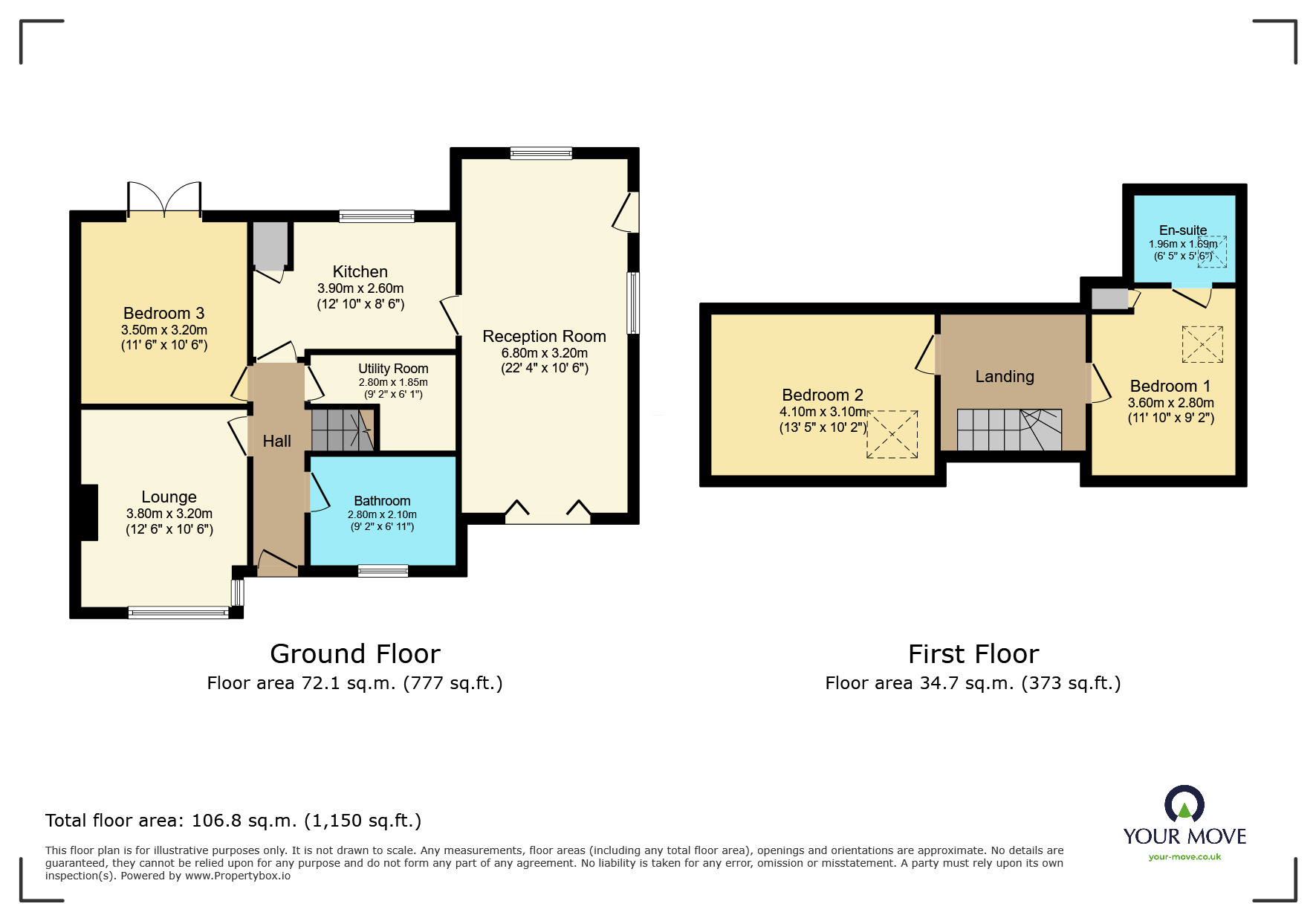 Floorplan of 3 bedroom Semi Detached Bungalow for sale, Dunkirk Rise, Riddlesden, West Yorkshire, BD20