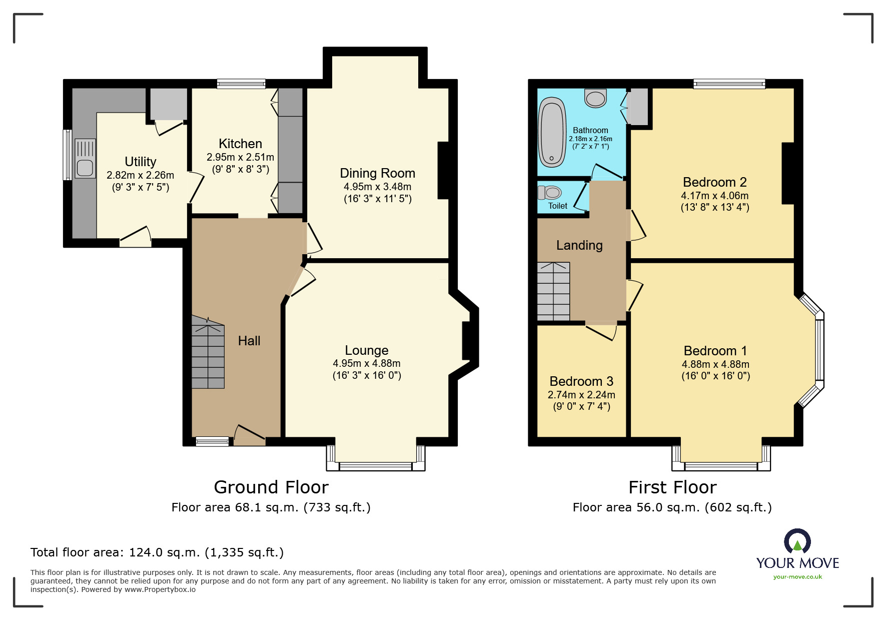 Floorplan of 3 bedroom Detached House for sale, Harden Lane, Wilsden, West Yorkshire, BD15