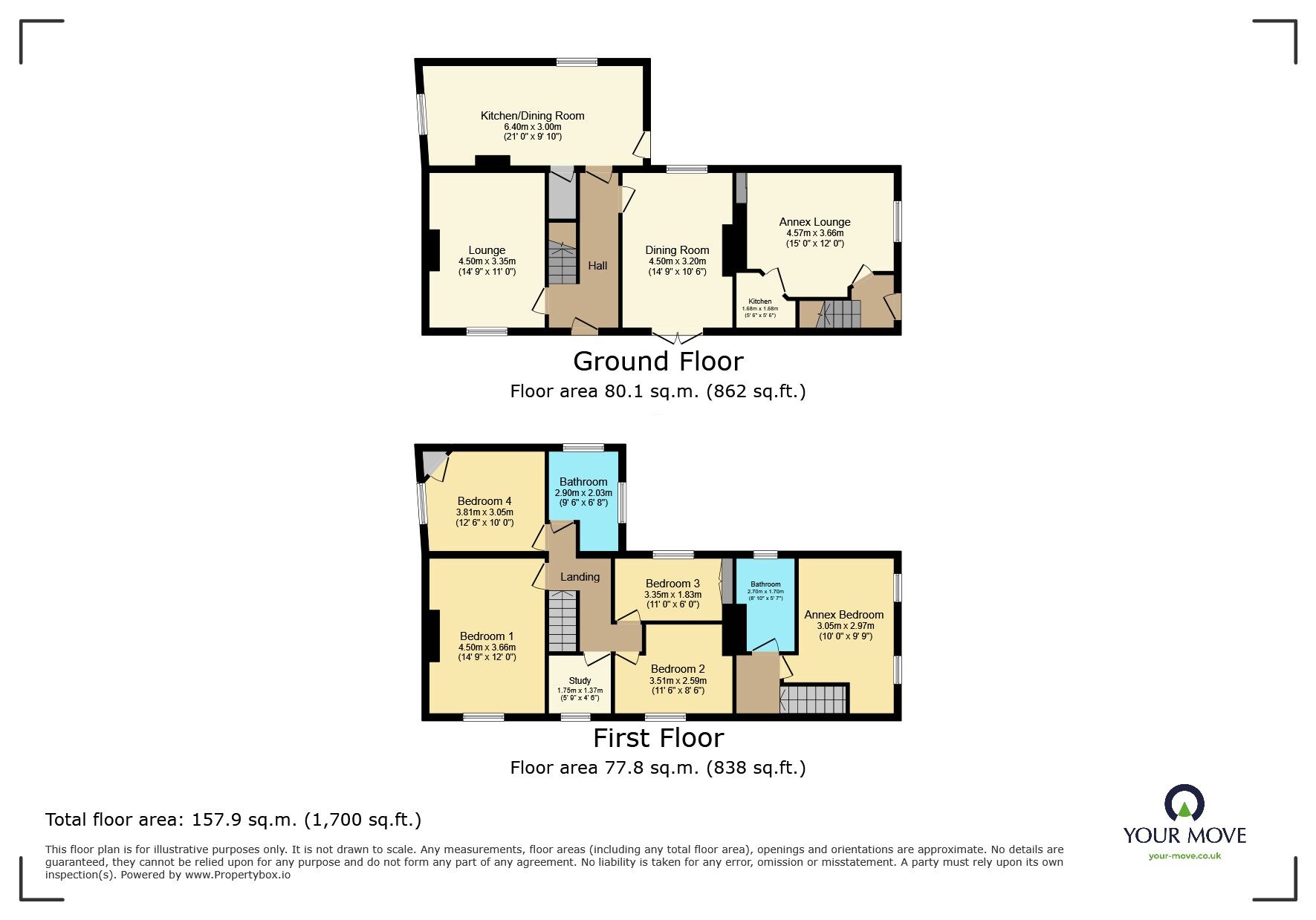 Floorplan of 5 bedroom Detached House for sale, Main Road, East Morton, West Yorkshire, BD20