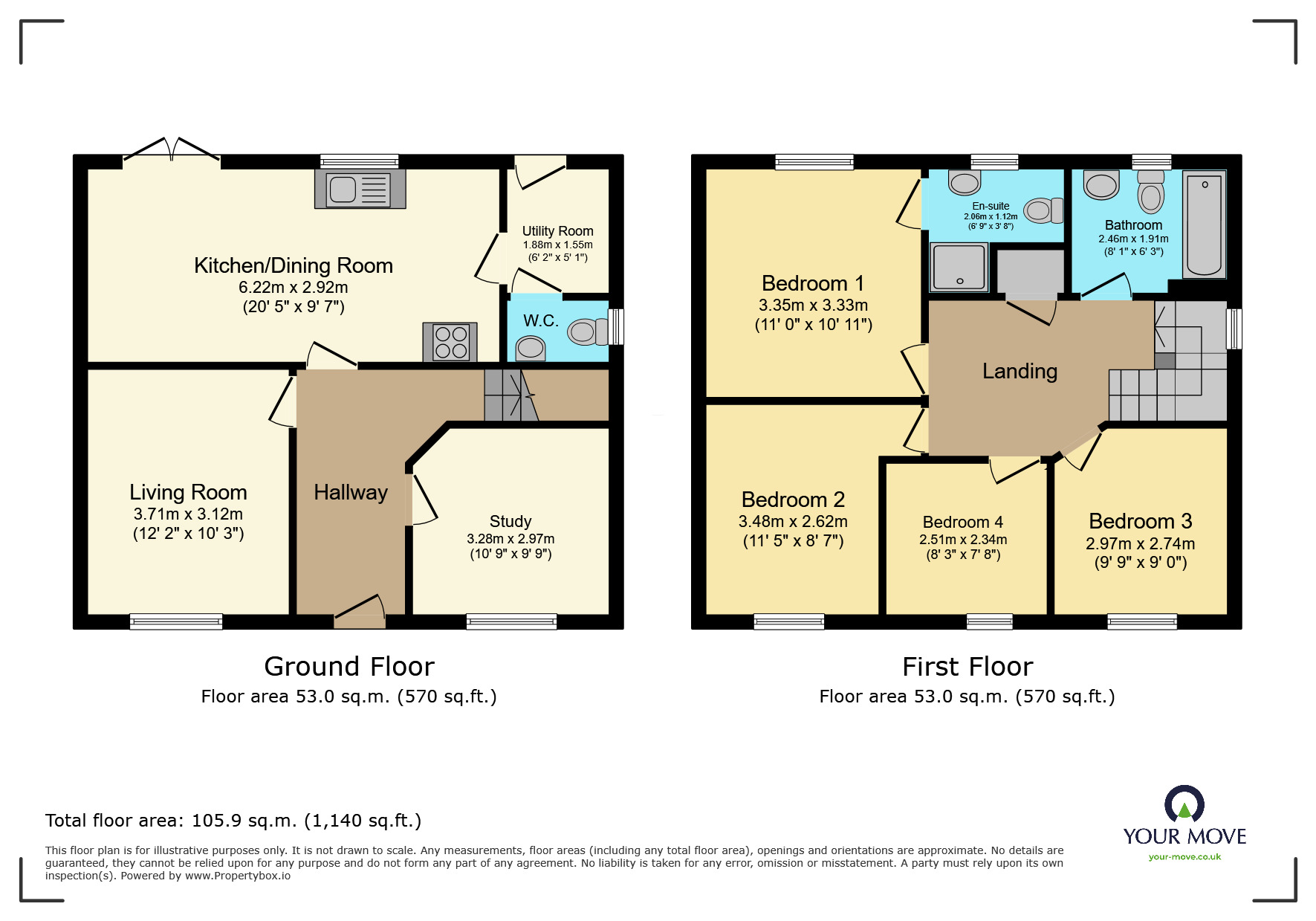 Floorplan of 4 bedroom Detached House for sale, Buckworth Road, Oakworth, West Yorkshire, BD22