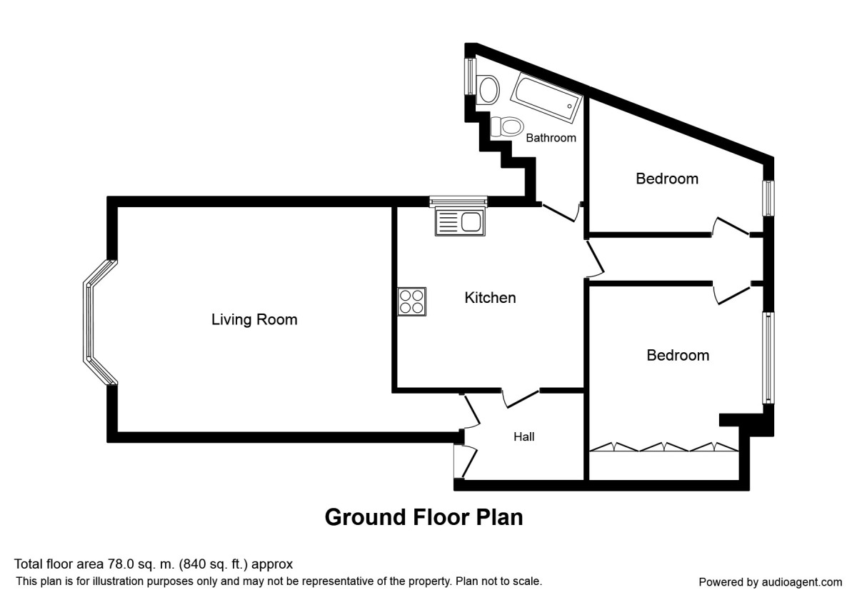 Floorplan of 2 bedroom  Flat to rent, Otley Road, East Morton, West Yorkshire, BD20