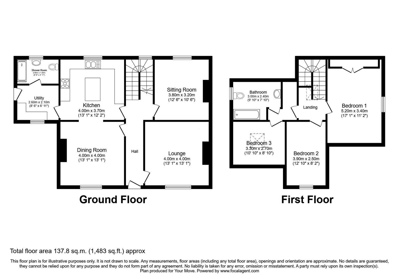 Floorplan of 3 bedroom Detached House for sale, Halifax Road, Keighley, West Yorkshire, BD21