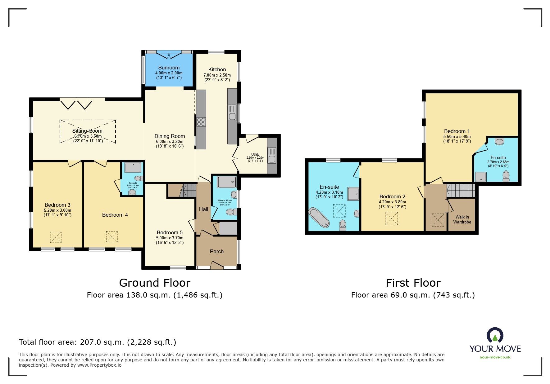 Floorplan of 5 bedroom Detached House for sale, Spring Lane, Eldwick, Bradford,, BD16