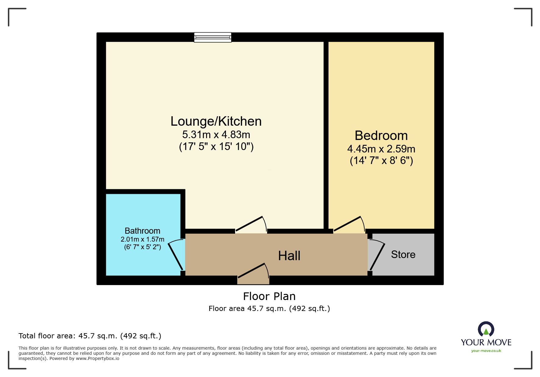 Floorplan of 1 bedroom  Flat to rent, Parkwood Rise, Keighley, West Yorkshire, BD21