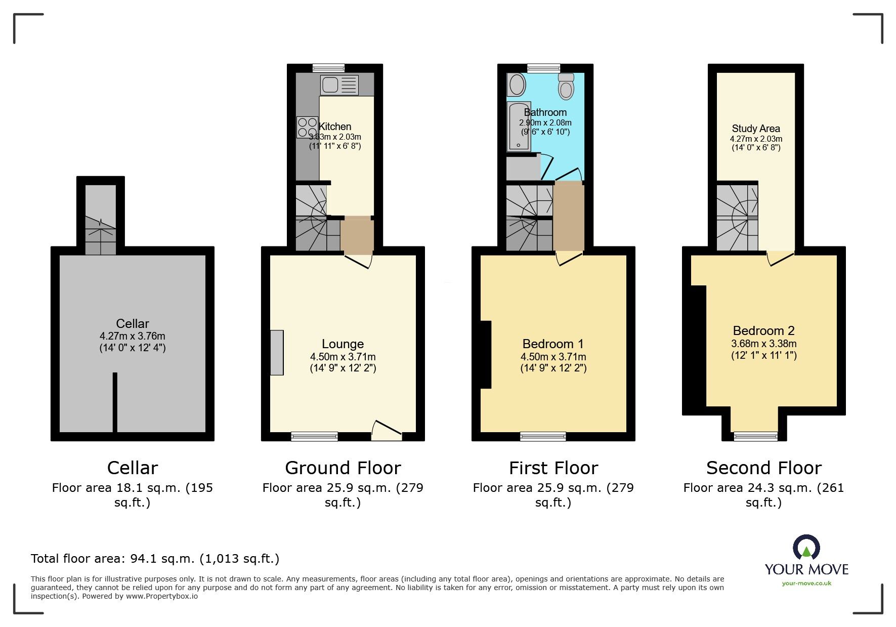 Floorplan of 2 bedroom Mid Terrace House for sale, Bran Street, Keighley, West Yorkshire, BD21