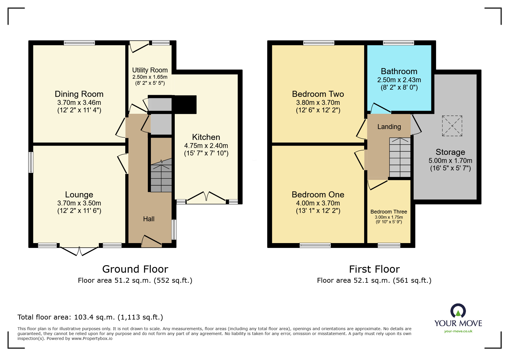 Floorplan of 3 bedroom Detached House for sale, Exley Road, Keighley, West Yorkshire, BD21