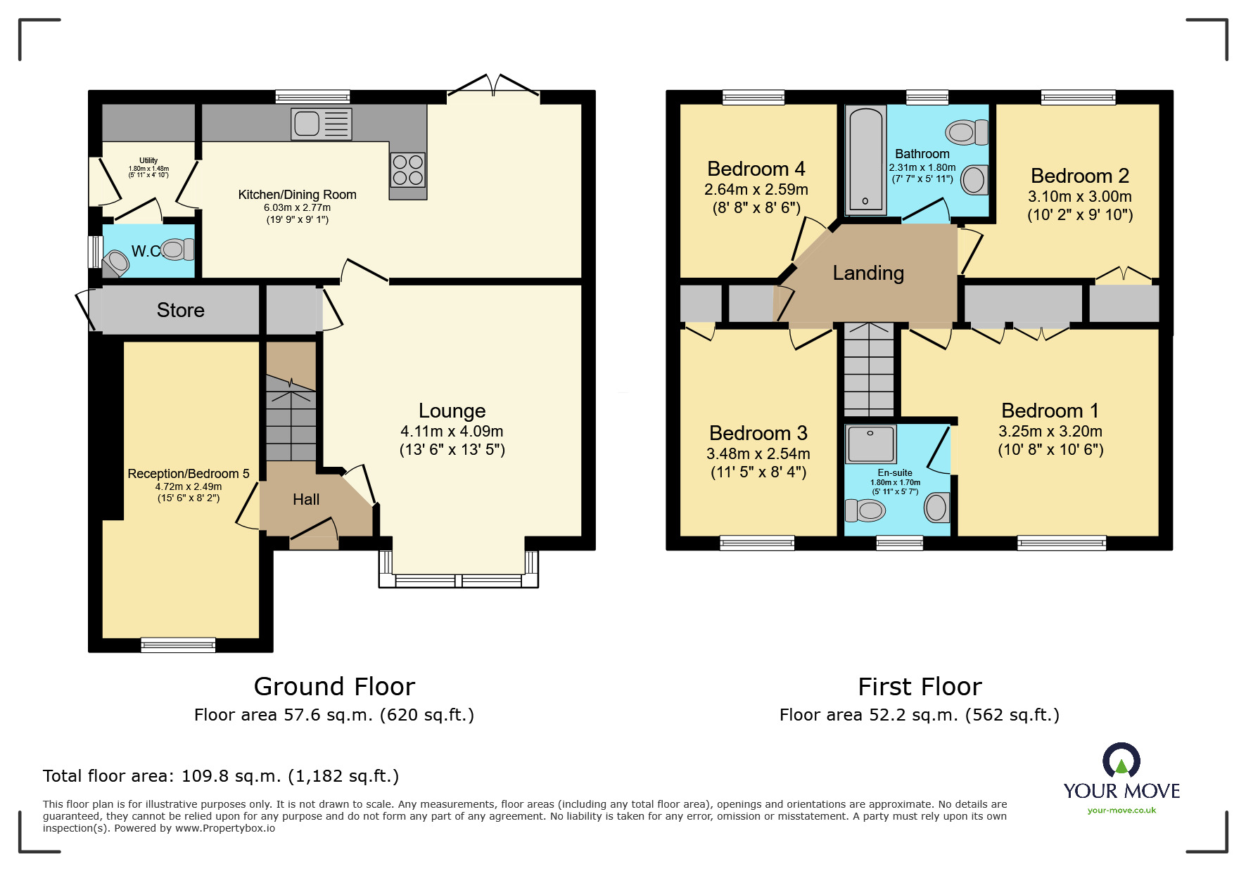 Floorplan of 4 bedroom Detached House for sale, Low Fell Close, Keighley, West Yorkshire, BD22
