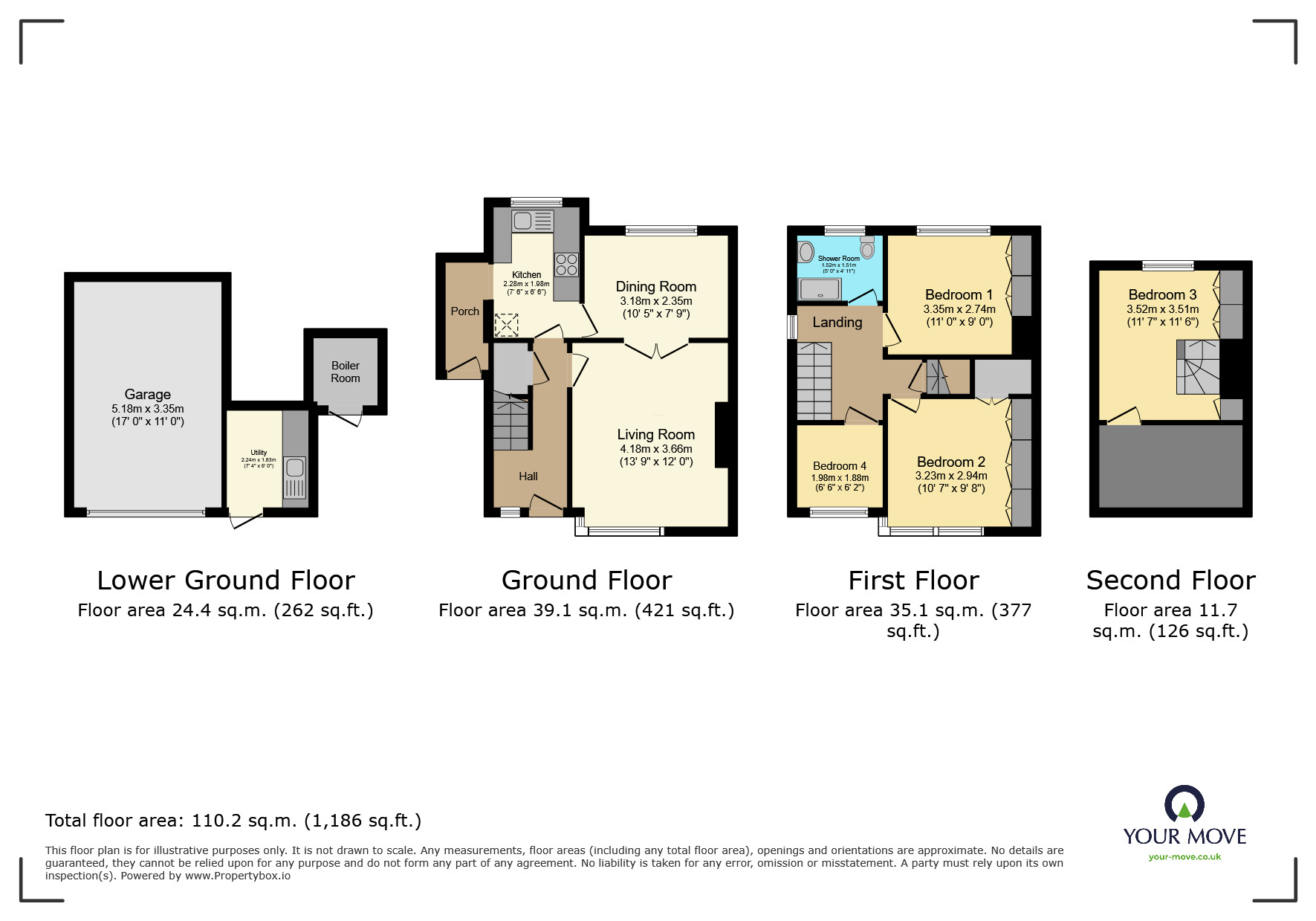 Floorplan of 4 bedroom Semi Detached House for sale, Shann Crescent, Keighley, West Yorkshire, BD21