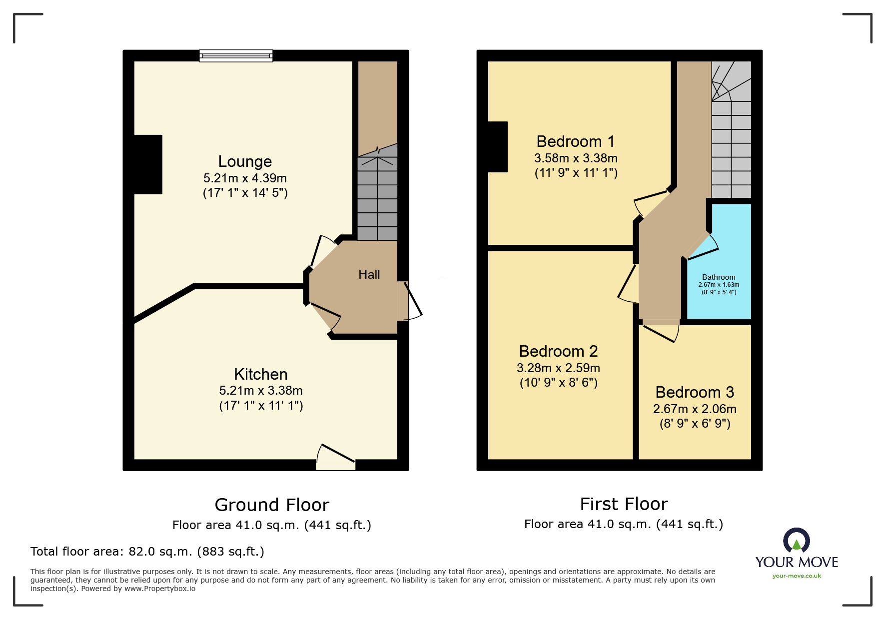 Floorplan of 3 bedroom Semi Detached House to rent, Bradford Road, Riddlesden, West Yorkshire, BD21