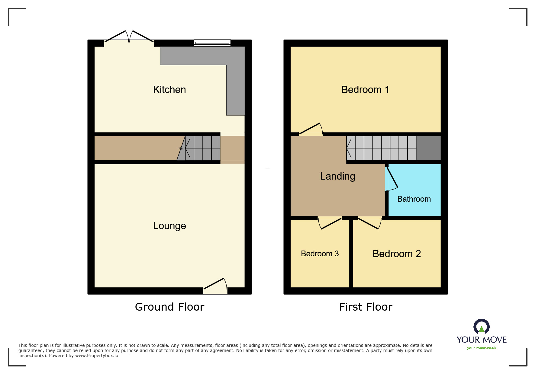 Floorplan of 3 bedroom End Terrace House for sale, Ingram Street, Keighley, West Yorkshire, BD21