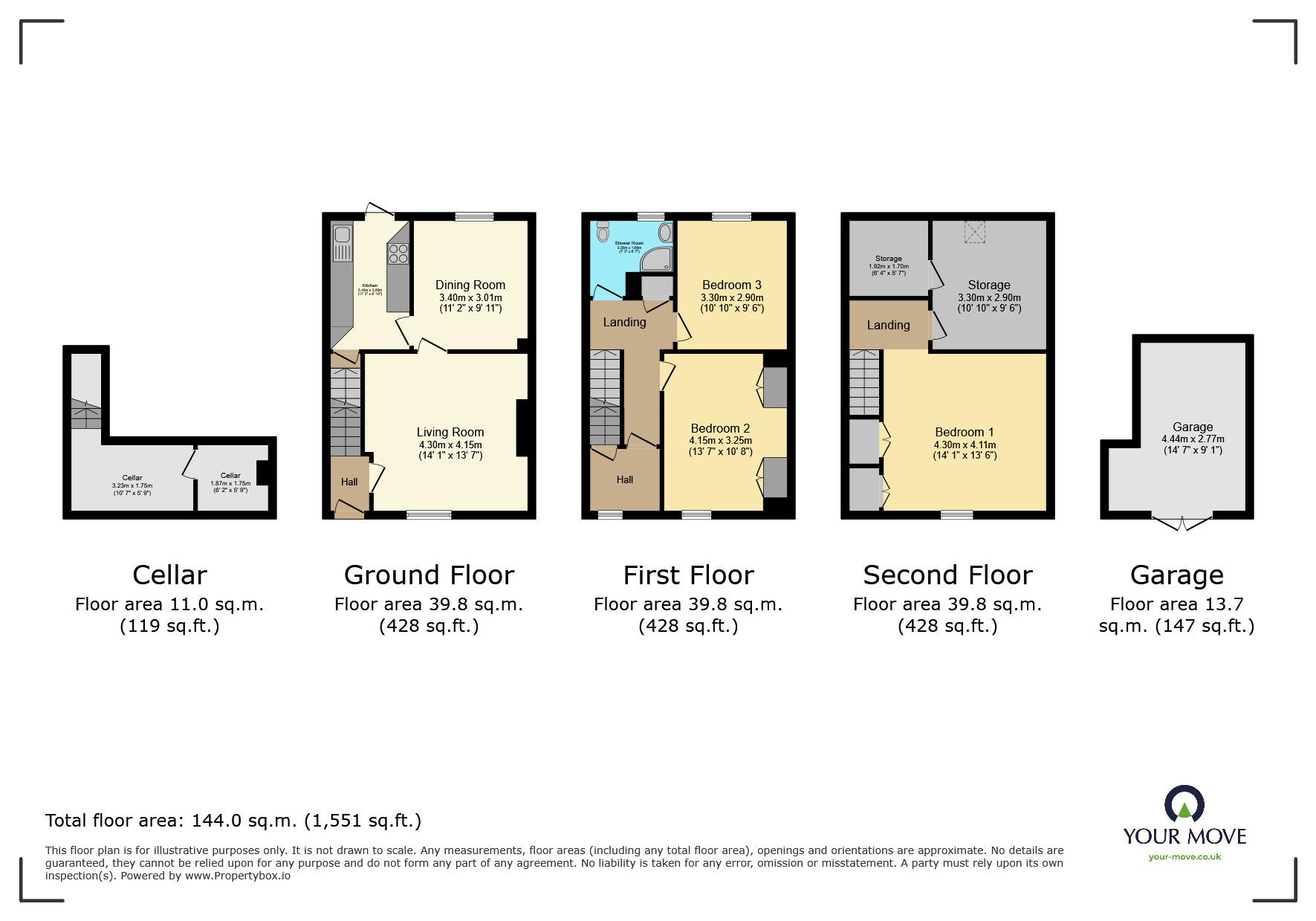 Floorplan of 4 bedroom Mid Terrace House for sale, Ivy Bank Lane, Haworth, West Yorkshire, BD22