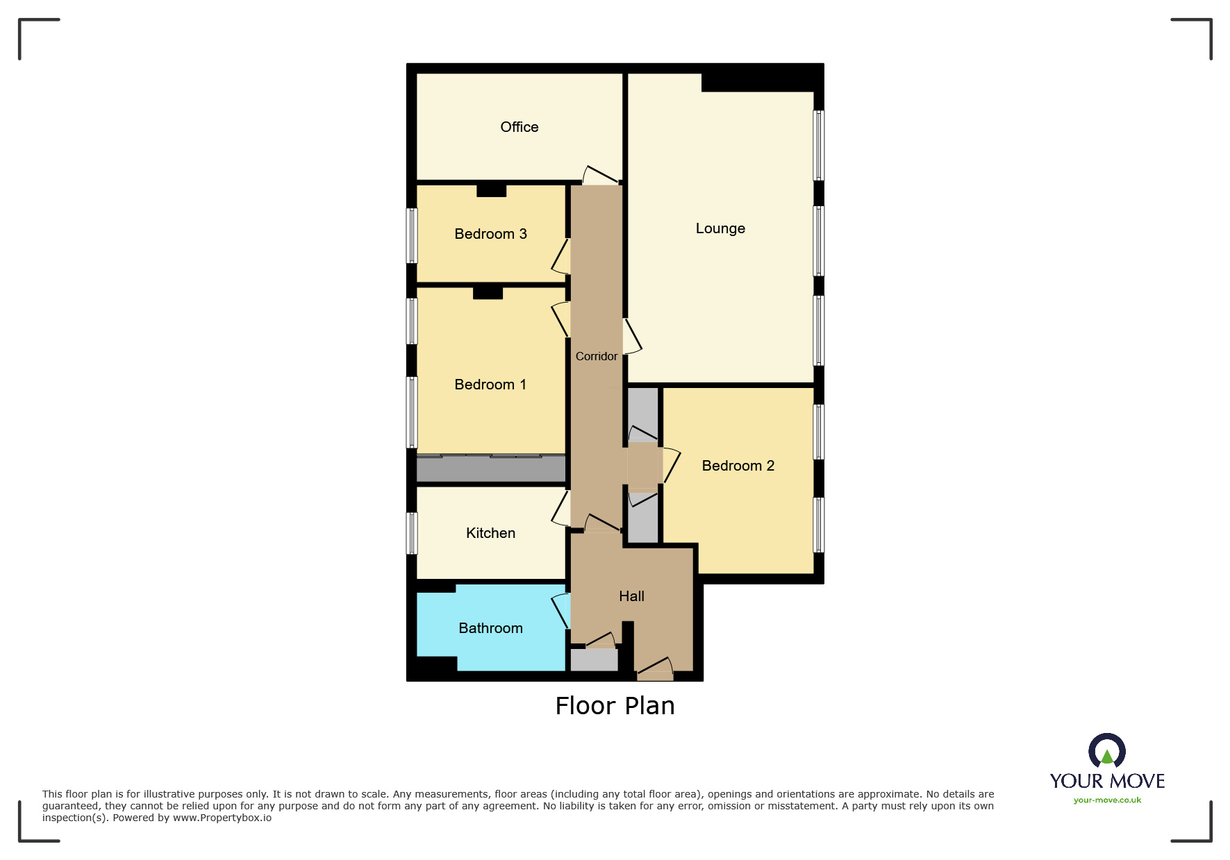 Floorplan of 3 bedroom Flat to rent, Clyde Street, Bingley, West Yorkshire, BD16