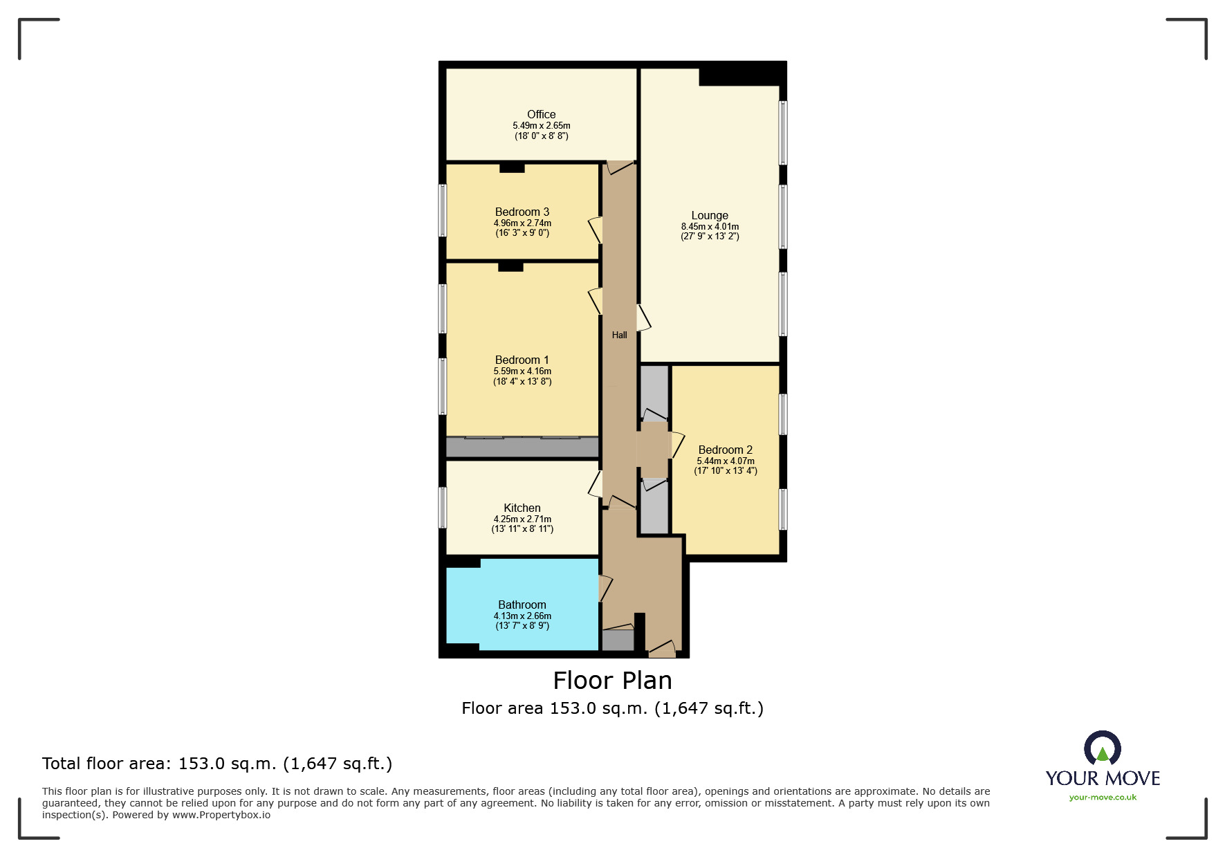Floorplan of 3 bedroom Flat for sale, Clyde Street, Bingley, West Yorkshire, BD16