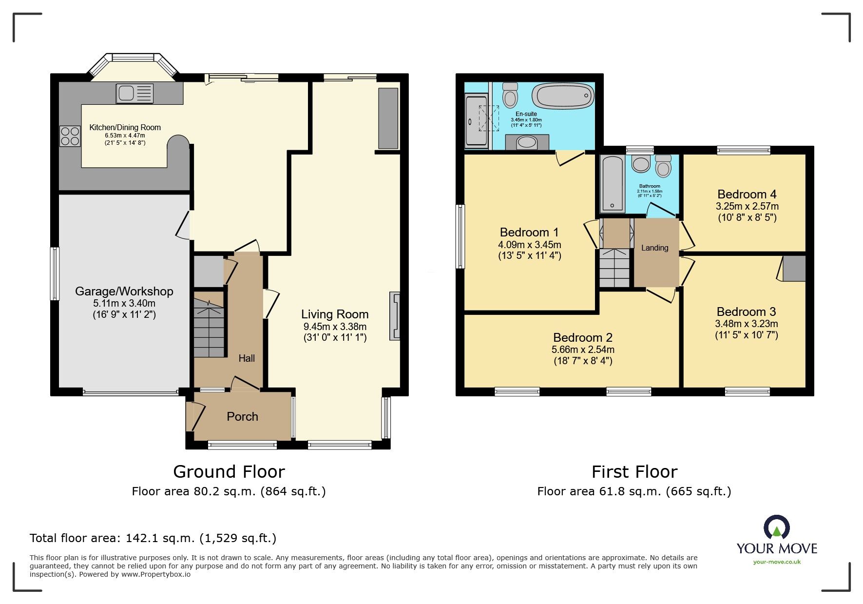 Floorplan of 4 bedroom Semi Detached House for sale, Greenside Lane, Cullingworth, West Yorkshire, BD13