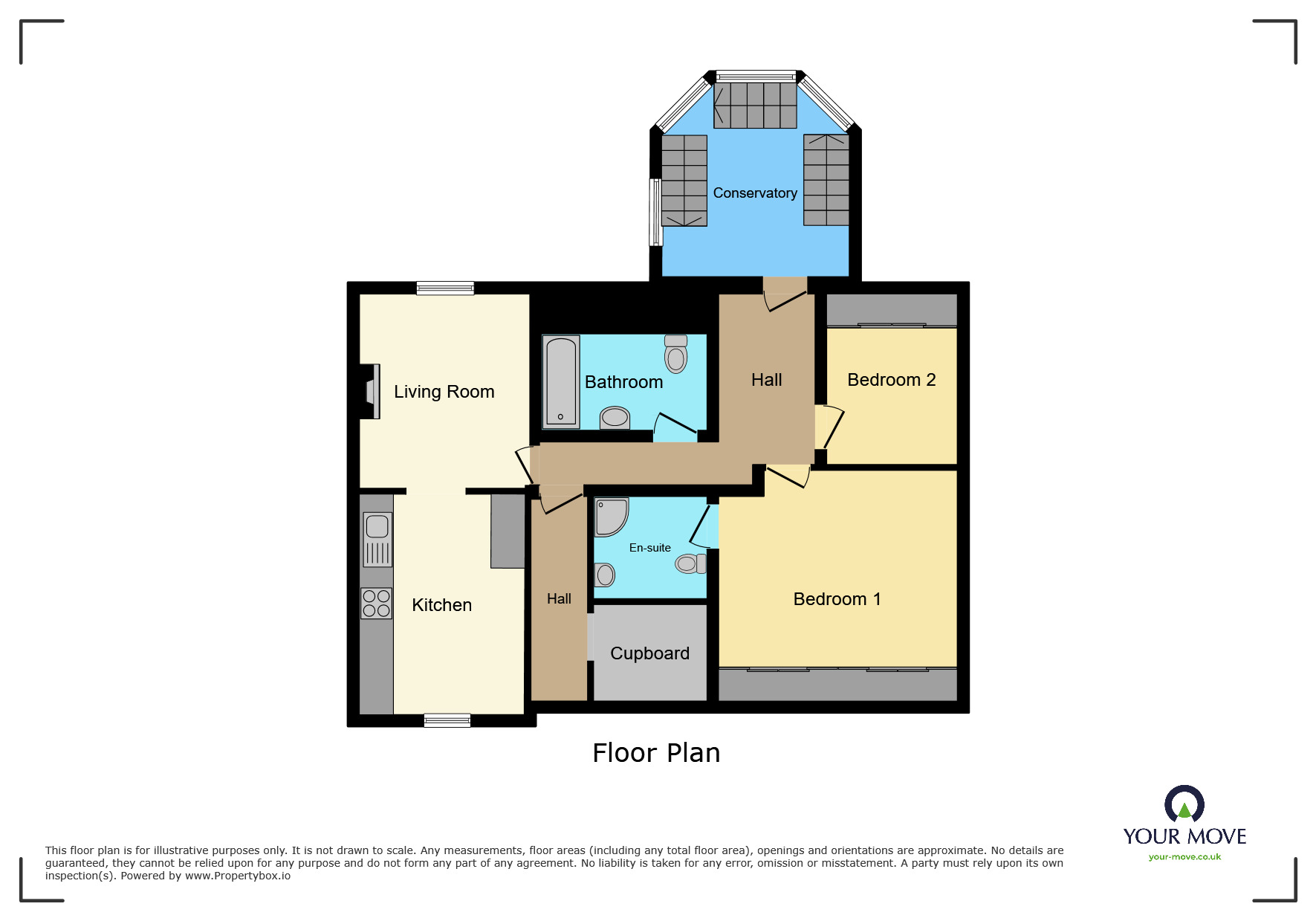 Floorplan of 2 bedroom Mid Terrace Flat to rent, Cross Lane, Oxenhope, West Yorkshire, BD22