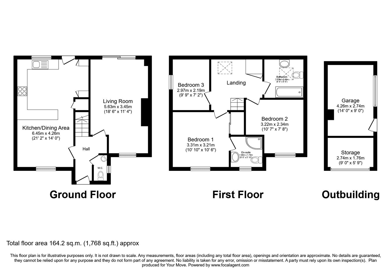 Floorplan of 3 bedroom Detached House for sale, Prospect Drive, Keighley, West Yorkshire, BD22