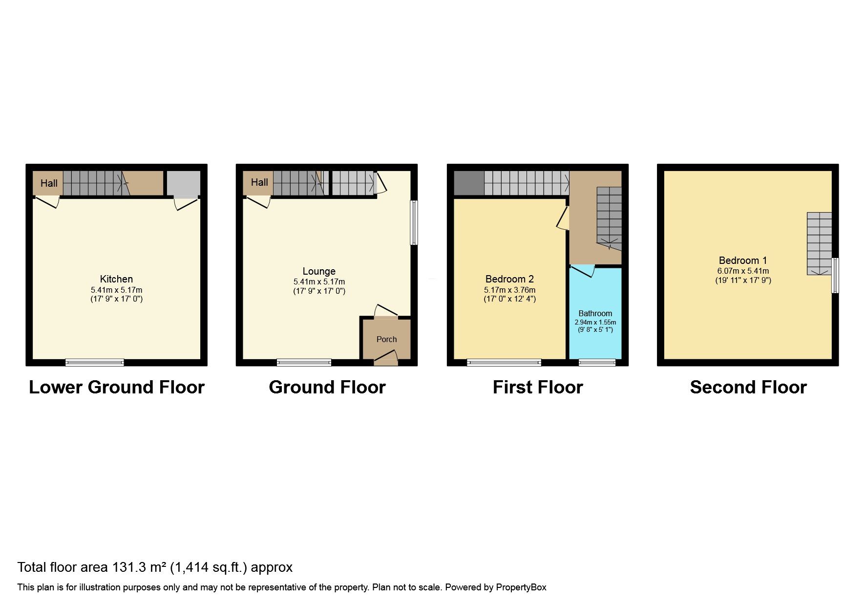 Floorplan of 2 bedroom End Terrace House to rent, Devonshire Street, Keighley, West Yorkshire, BD21