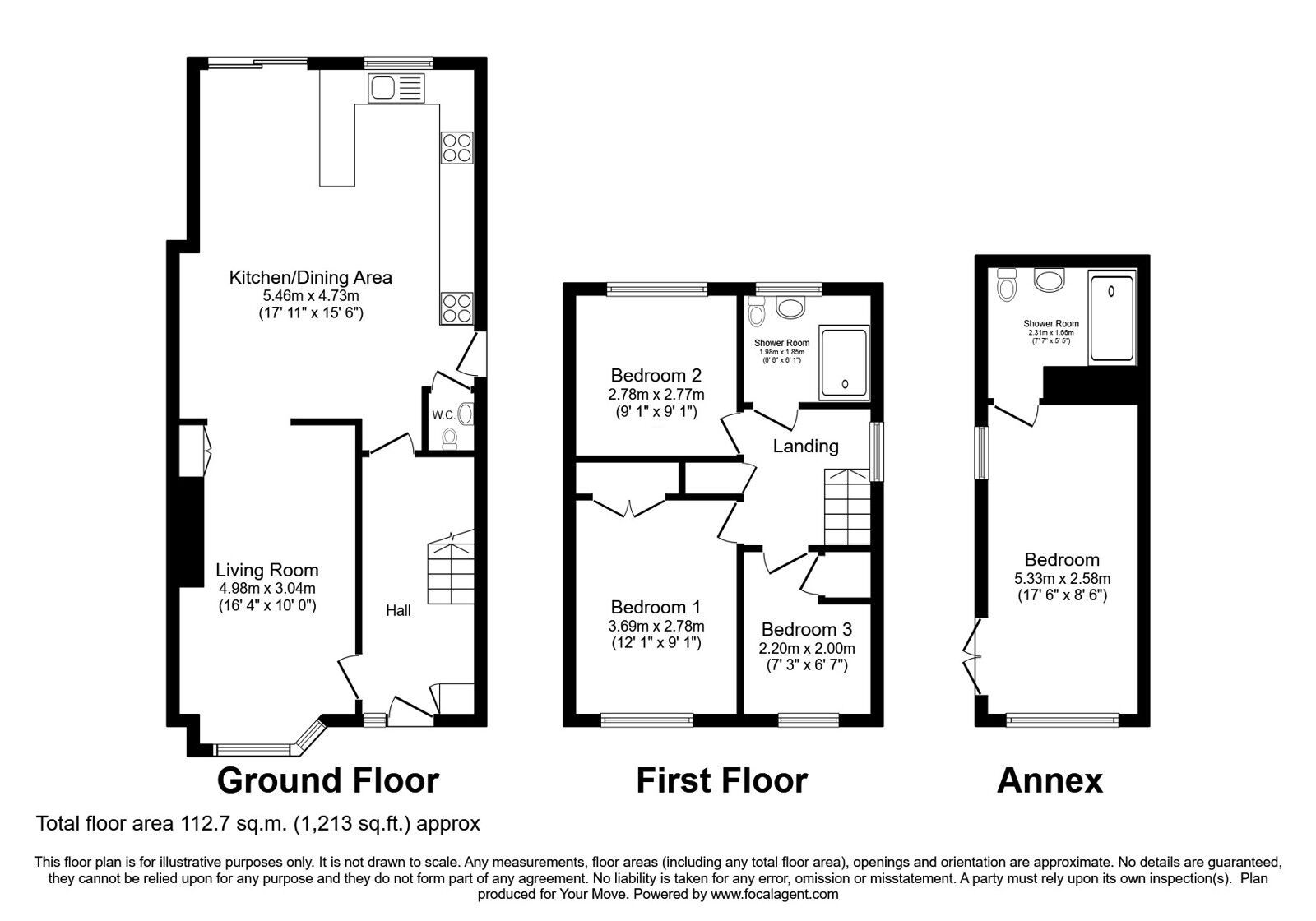 Floorplan of 3 bedroom Semi Detached House for sale, Teal Court, Steeton, West Yorkshire, BD20
