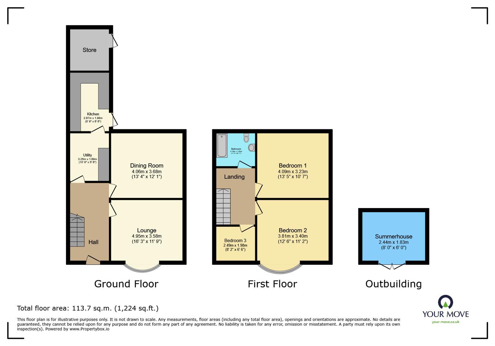 Floorplan of 3 bedroom Semi Detached House to rent, Bradford Road, Riddlesden, West Yorkshire, BD20