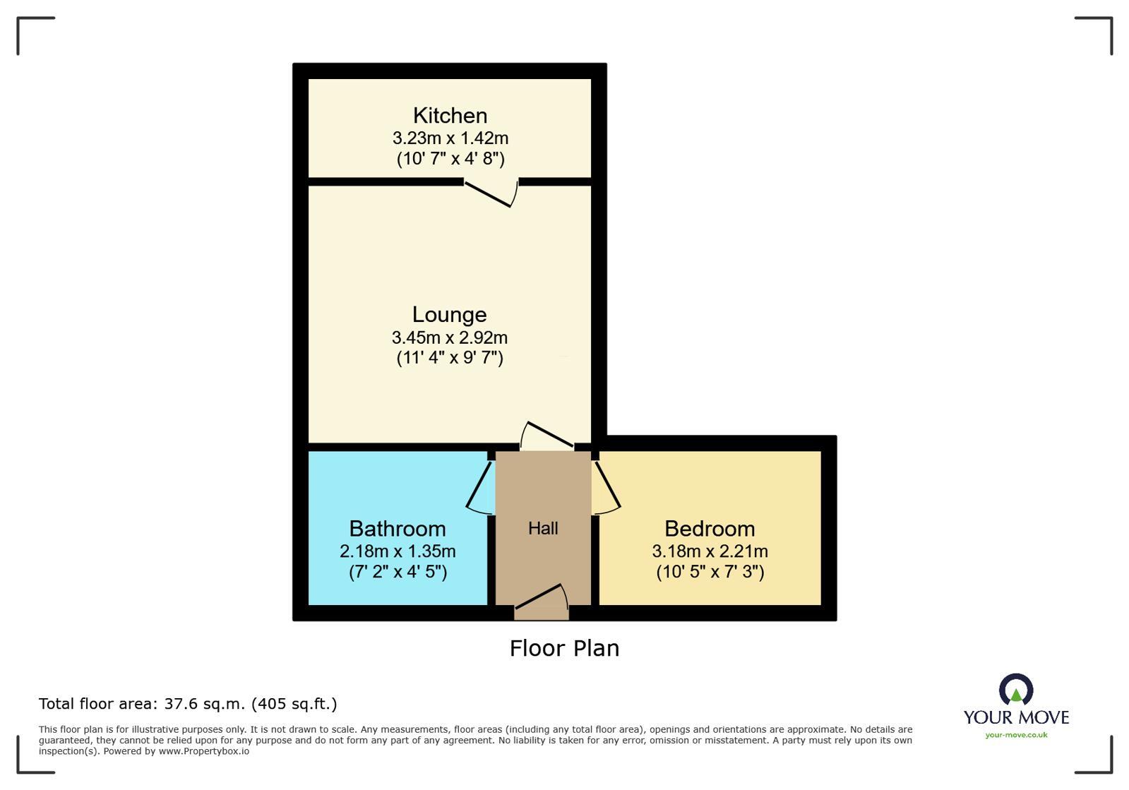 Floorplan of 1 bedroom Flat to rent, North Street, Keighley, West Yorkshire, BD21