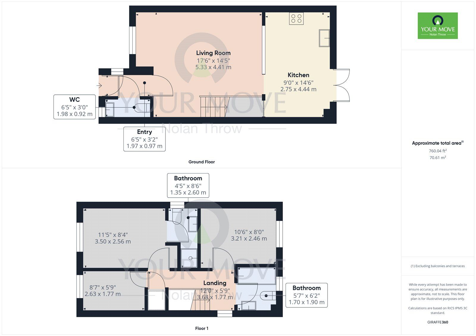 Floorplan of 3 bedroom Detached House to rent, Brockton Street, Northampton, NN2