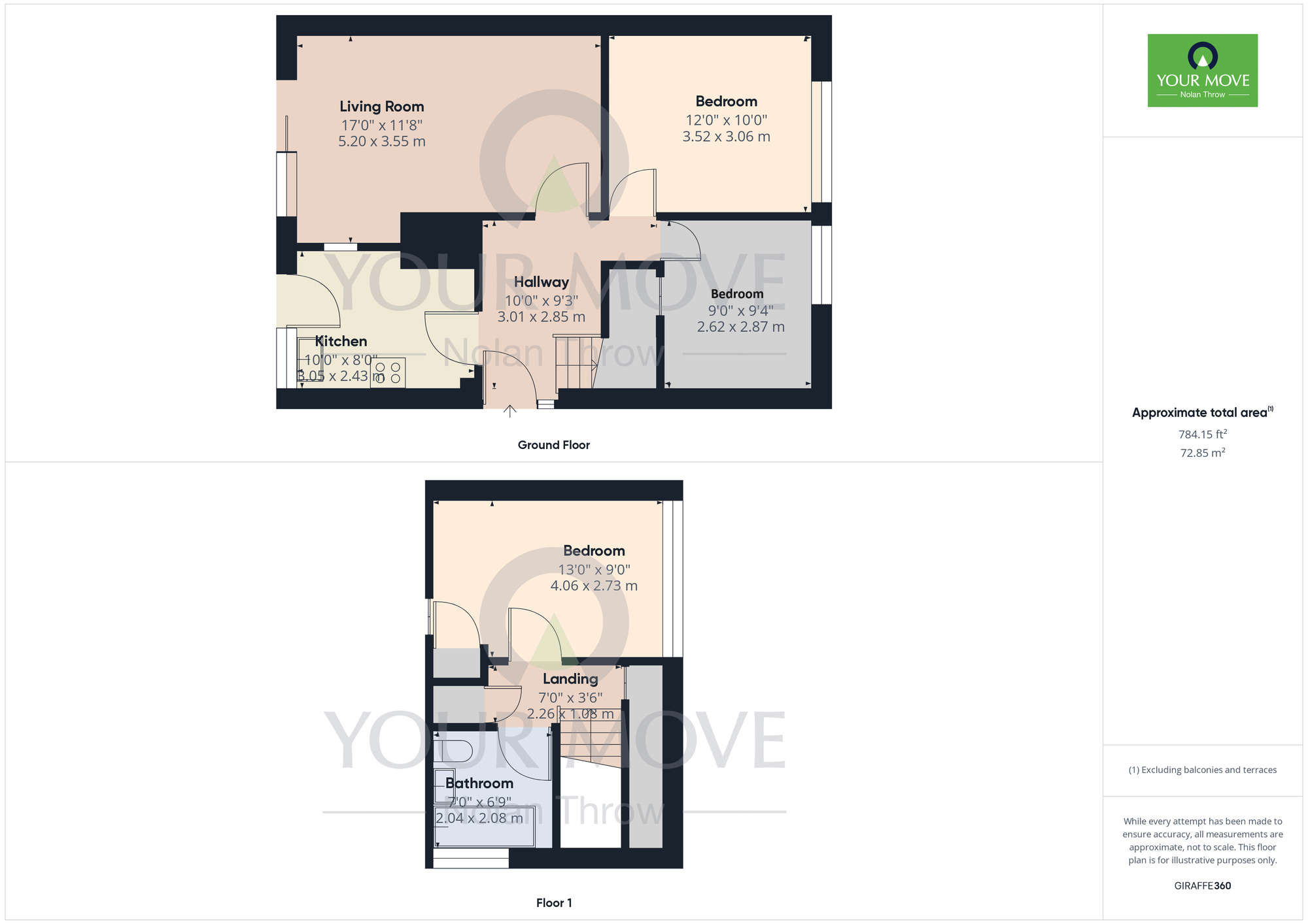 Floorplan of 3 bedroom Semi Detached House to rent, Barley Lane, Northampton, NN2