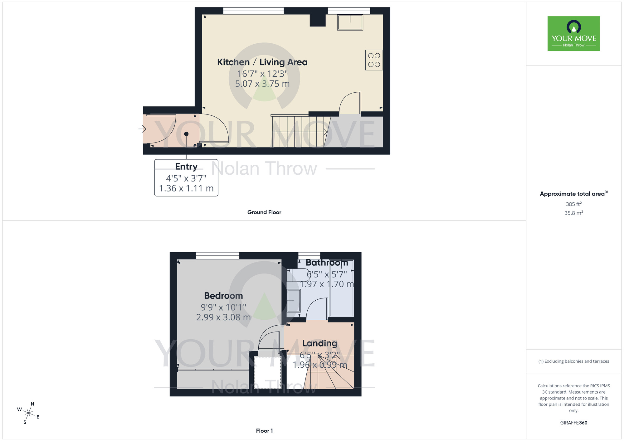 Floorplan of 1 bedroom Semi Detached House to rent, Mill Meadow, Northampton, NN2