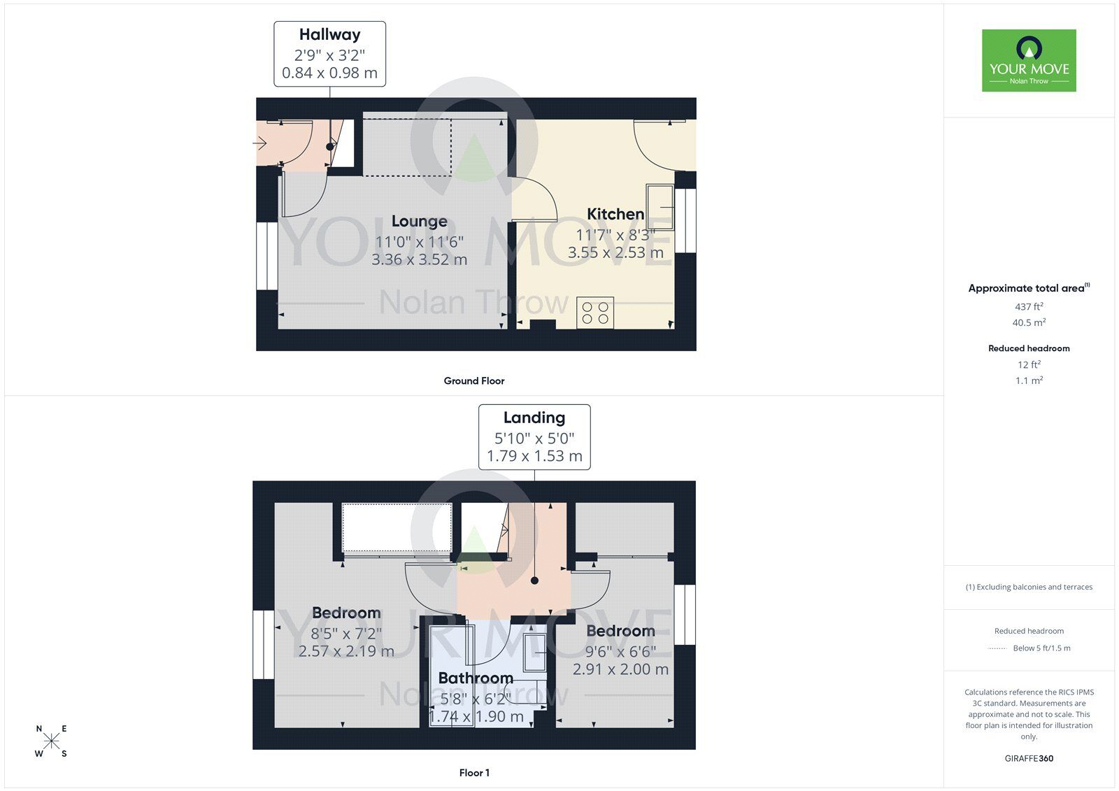 Floorplan of 2 bedroom Mid Terrace House to rent, Manor Road, Northampton, NN2