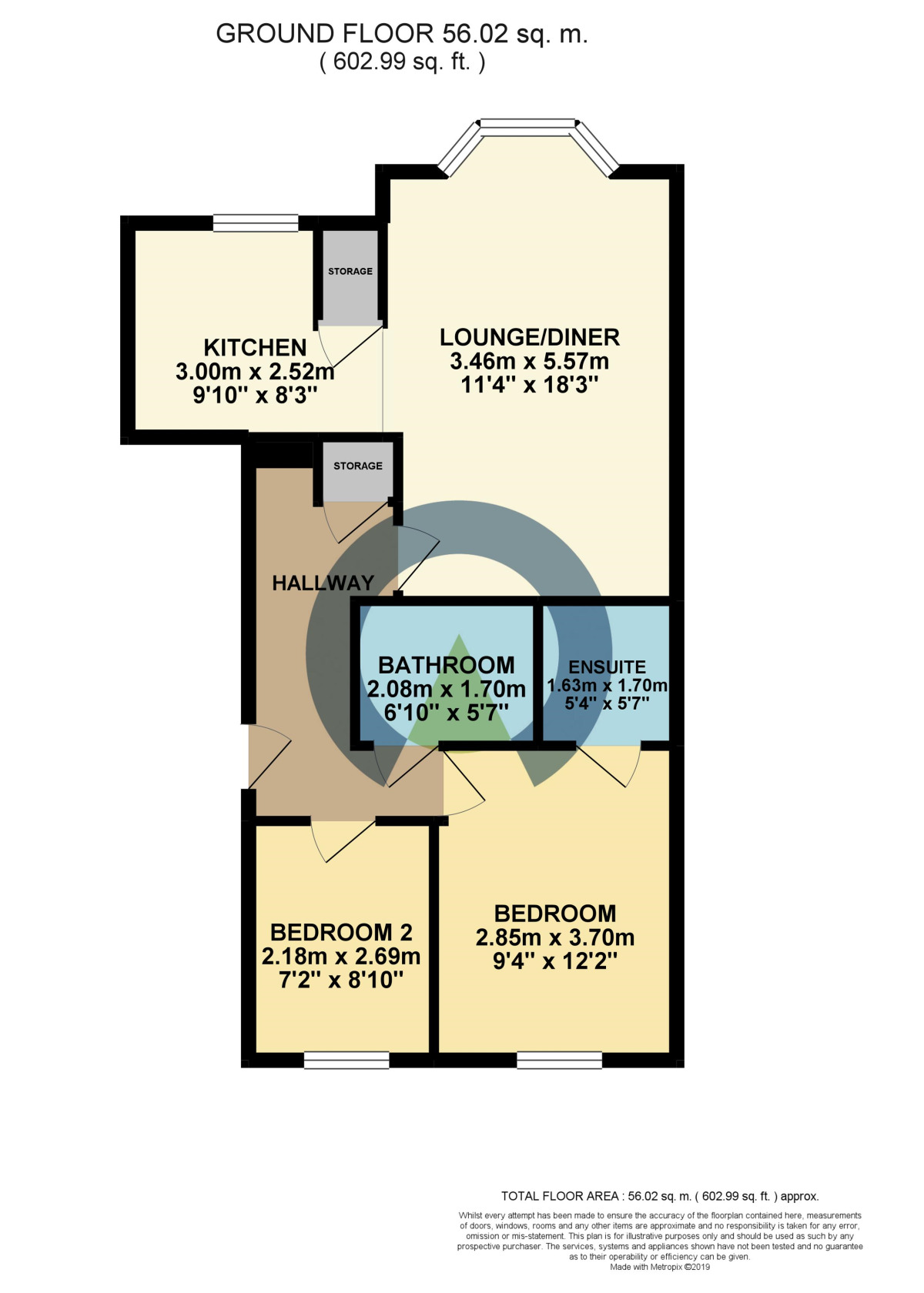 Floorplan of 2 bedroom Flat to rent, Flat 8 Cedar Gate Manning Road, Moulton, Northampton, NN3