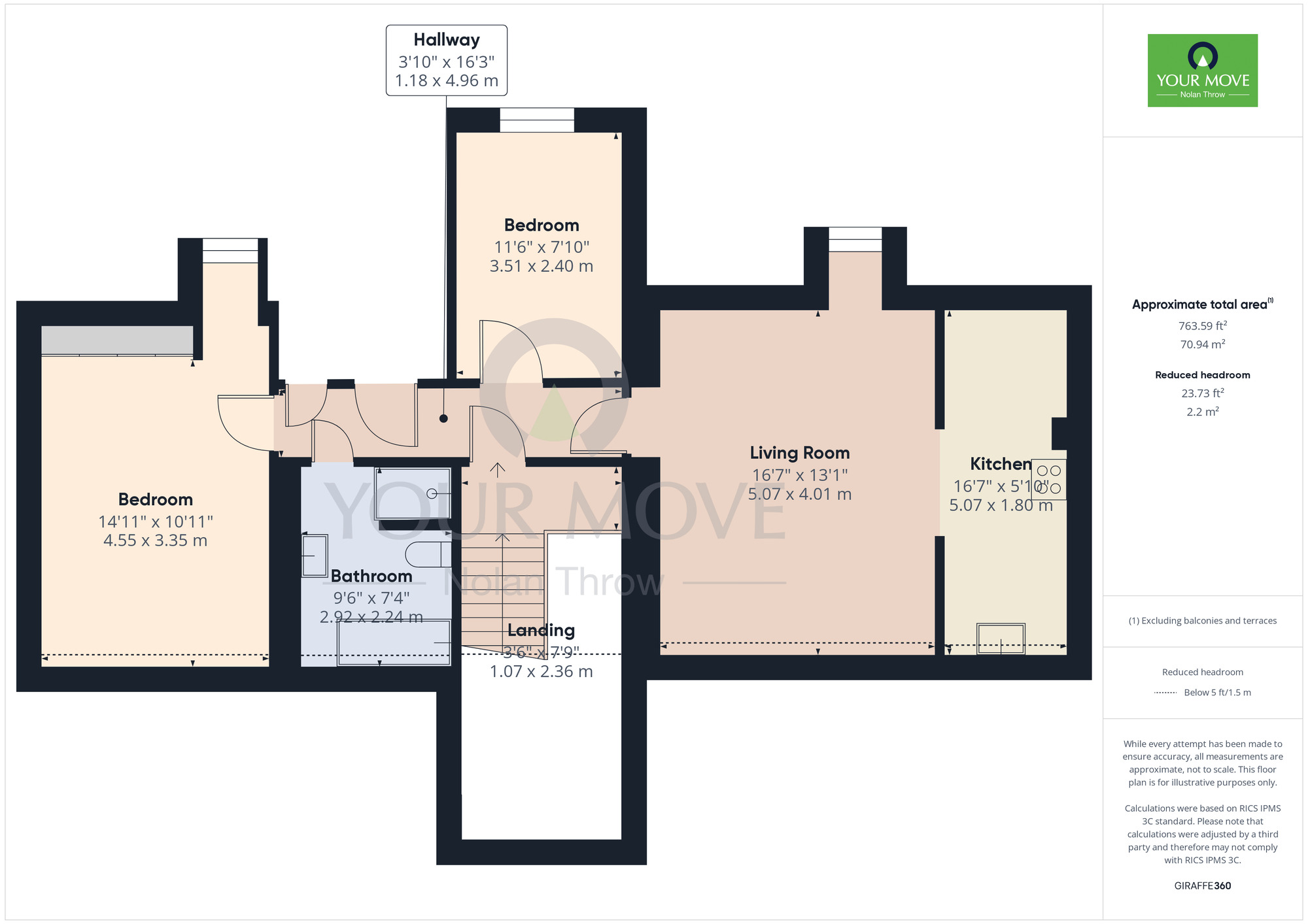 Floorplan of 2 bedroom Flat to rent, Thornton Hall Close, Northampton, NN2