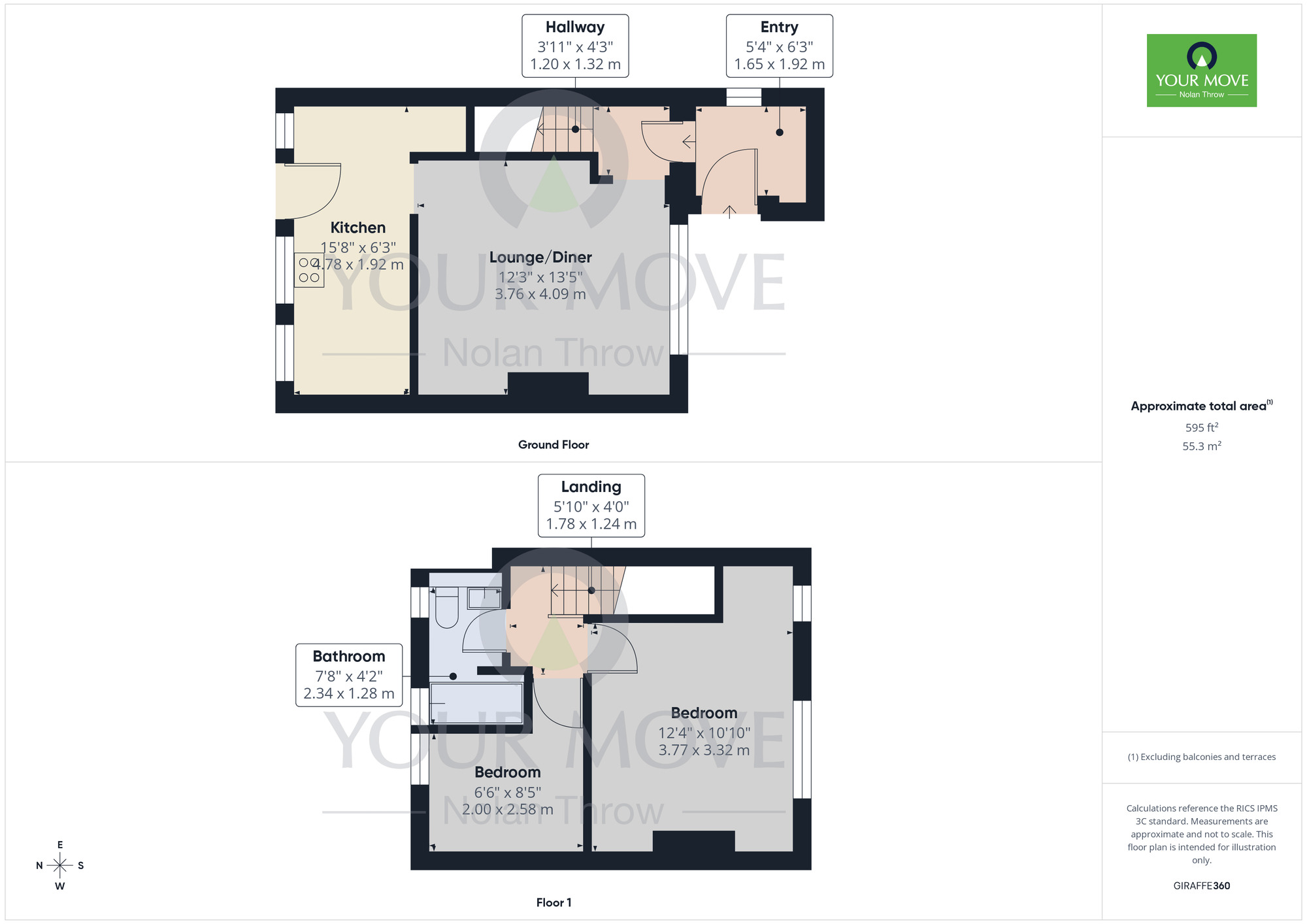 Floorplan of 2 bedroom End Terrace House to rent, Cranford Road, Kingsthorpe, Northampton, NN2