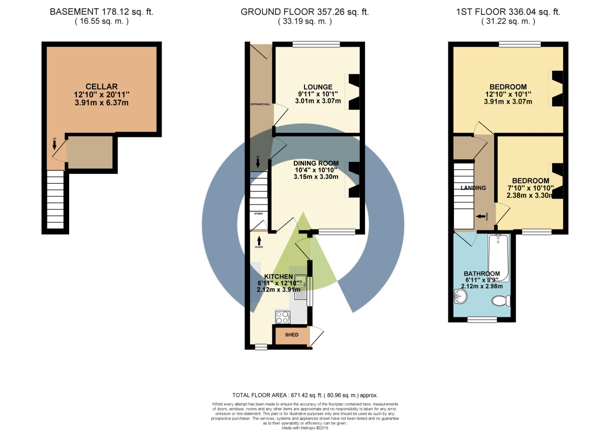 Floorplan of 2 bedroom Mid Terrace House to rent, Newington Road, Kingsthorpe, Northampton, NN2
