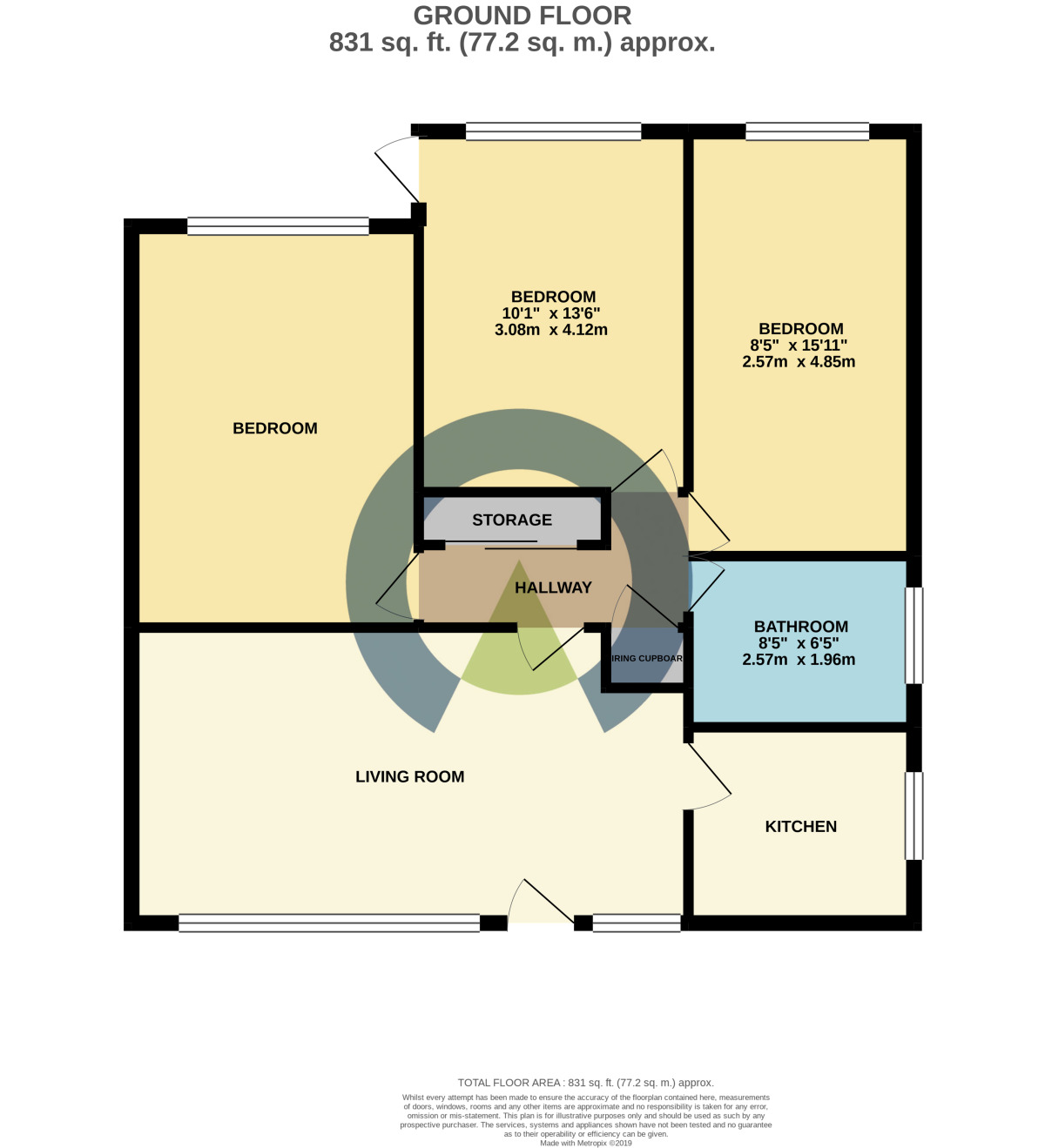 Floorplan of 3 bedroom Flat to rent, Link Road, Spring Park, Northampton, NN2