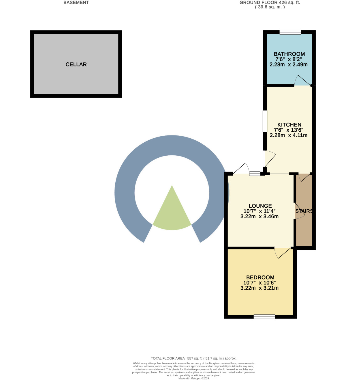 Floorplan of 1 bedroom Flat to rent, Norton Road, Northampton, NN2