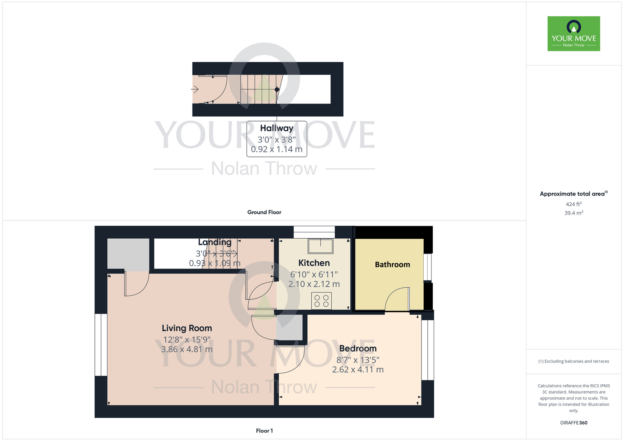 Floorplan of 1 bedroom  Flat to rent, Obelisk Rise, Northampton, NN2