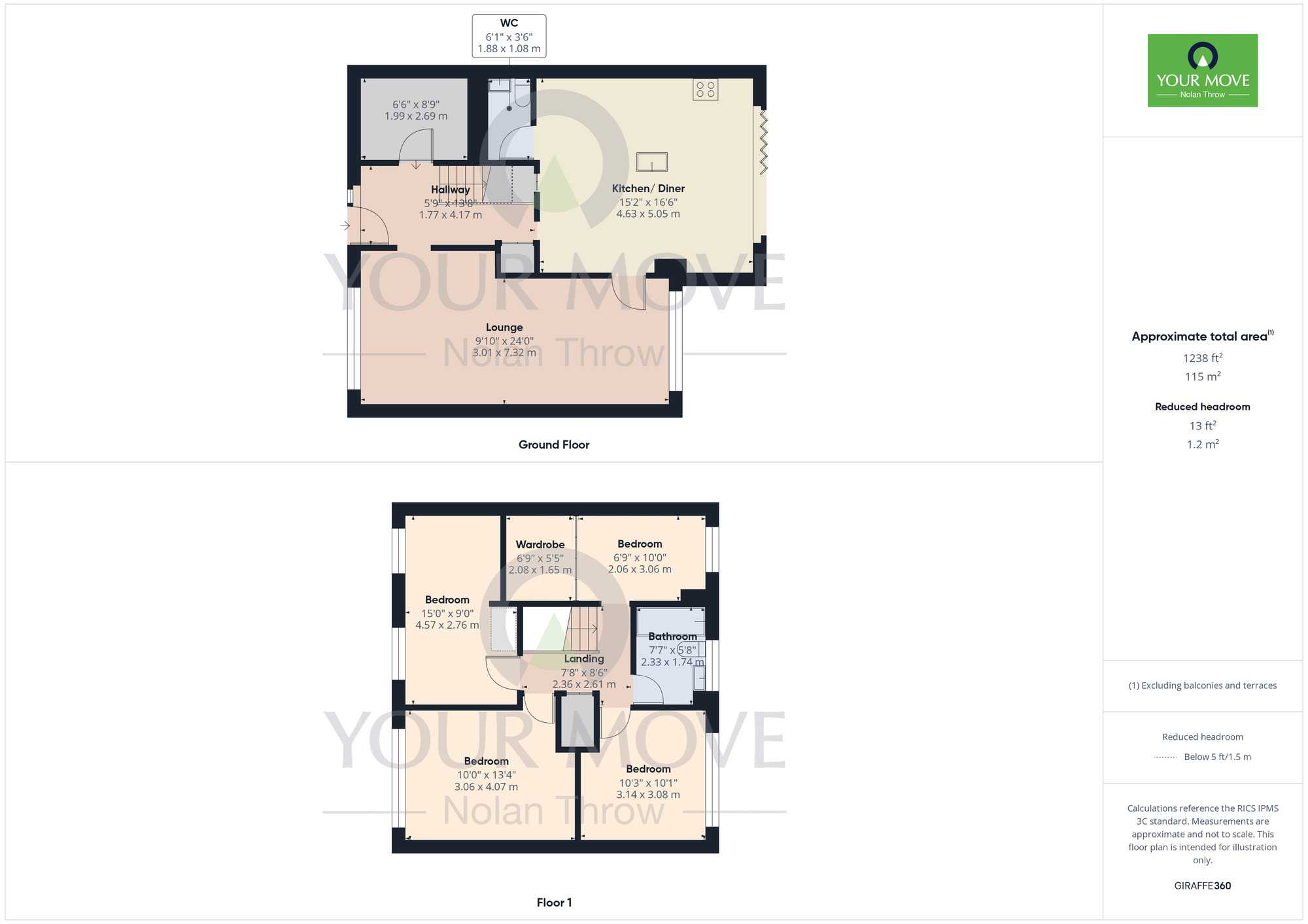 Floorplan of 4 bedroom Detached House for sale, Ash Rise, Kingsthorpe, Northampton, NN2